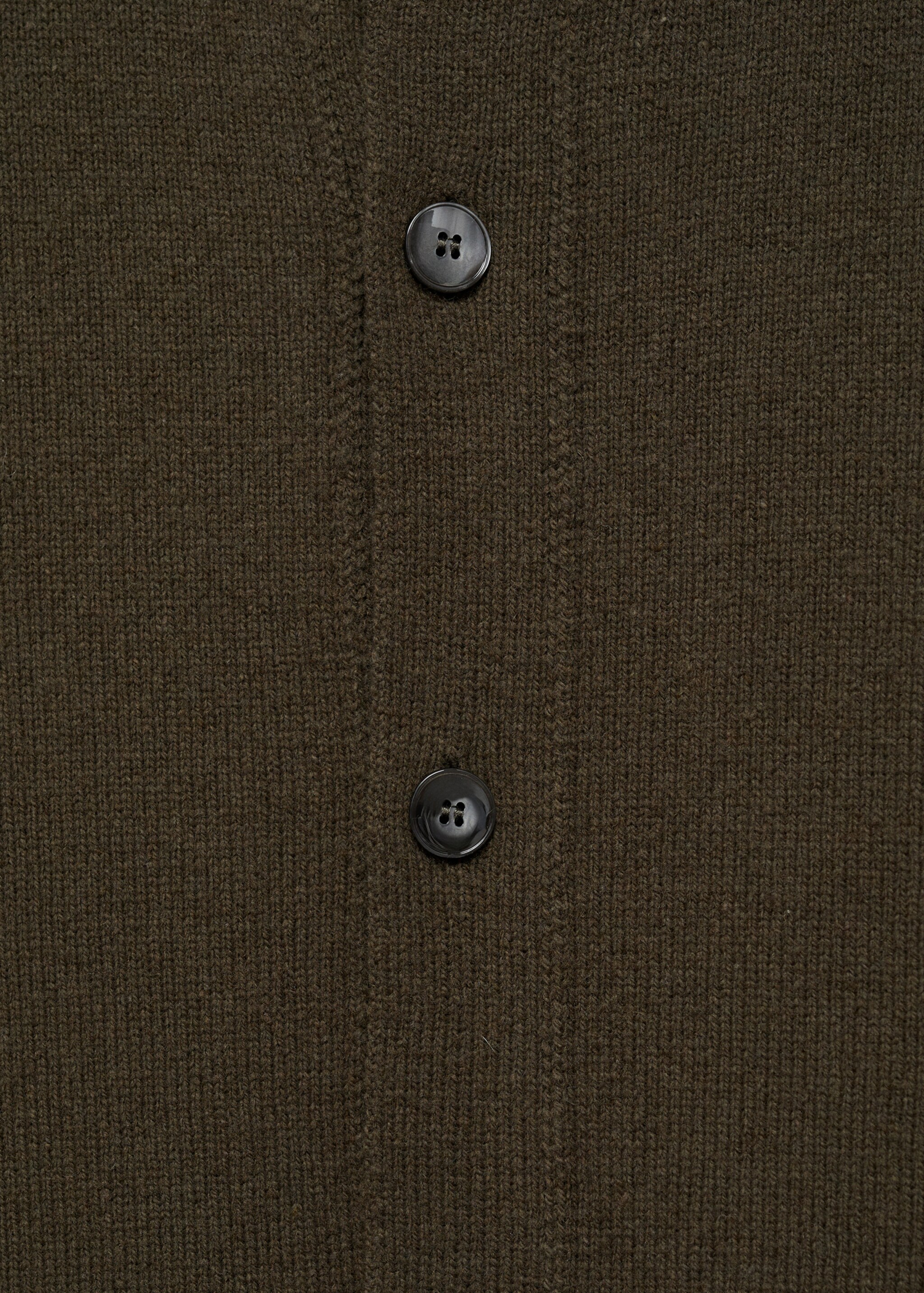 Rib-knit wool cardigan - Details of the article 0