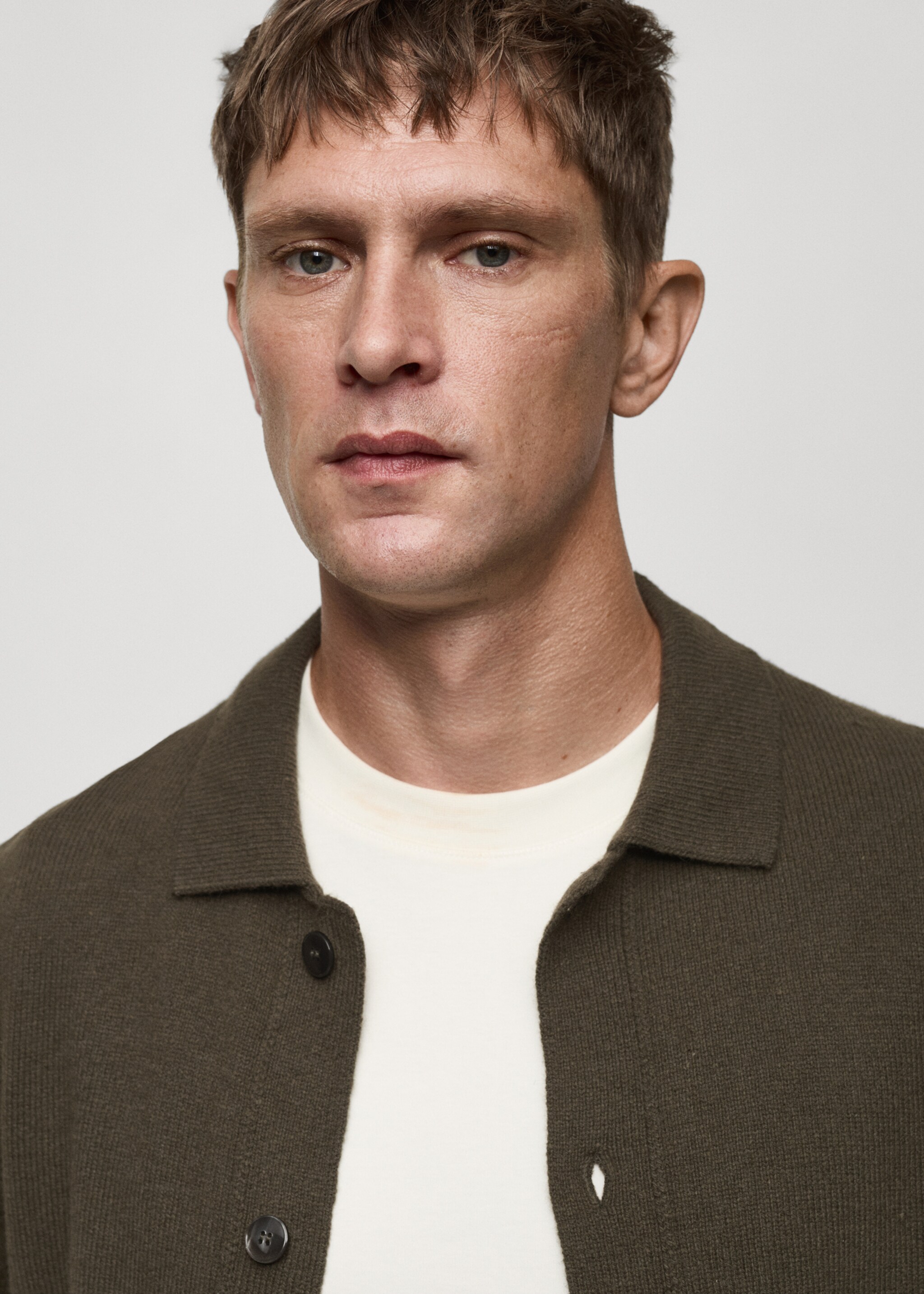 Rib-knit wool cardigan - Details of the article 1