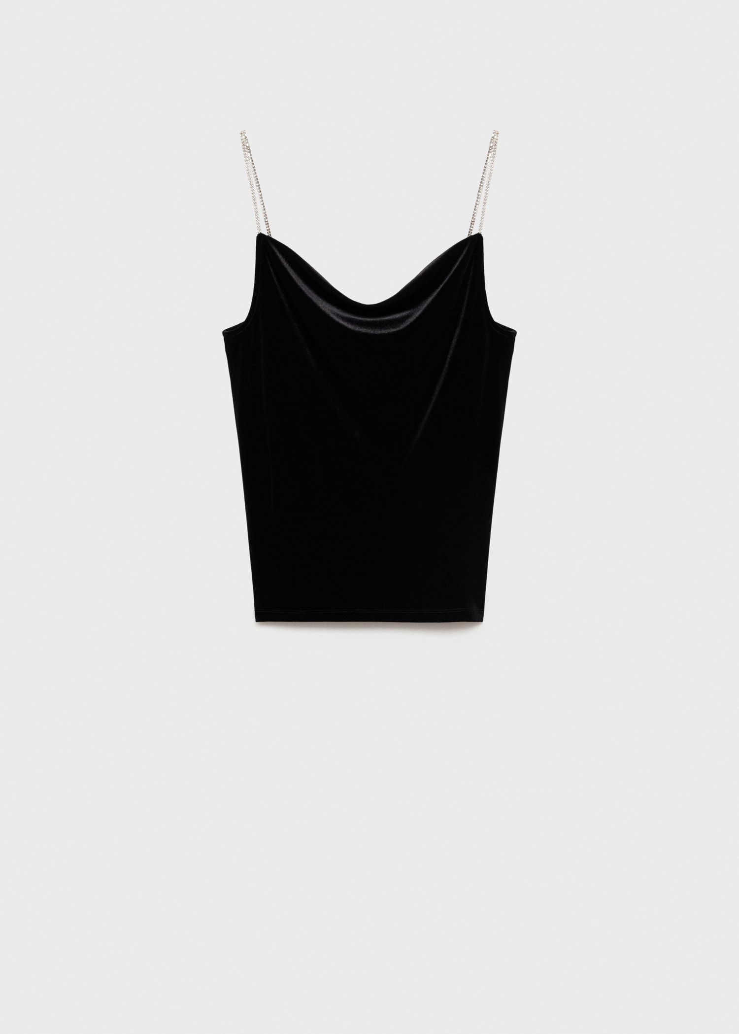 Top terciopelo tirantes strass - Artículo sin modelo