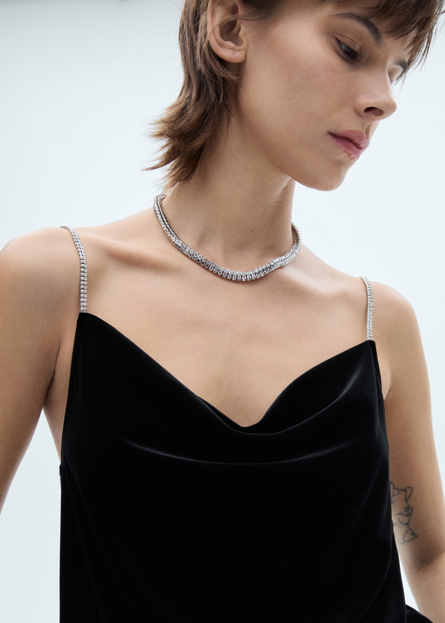 Top terciopelo tirantes strass - Detalle del artículo 1