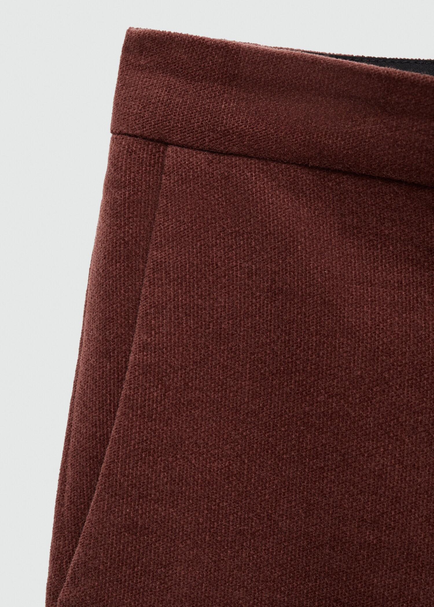 Straight velvet trousers - Details of the article 0