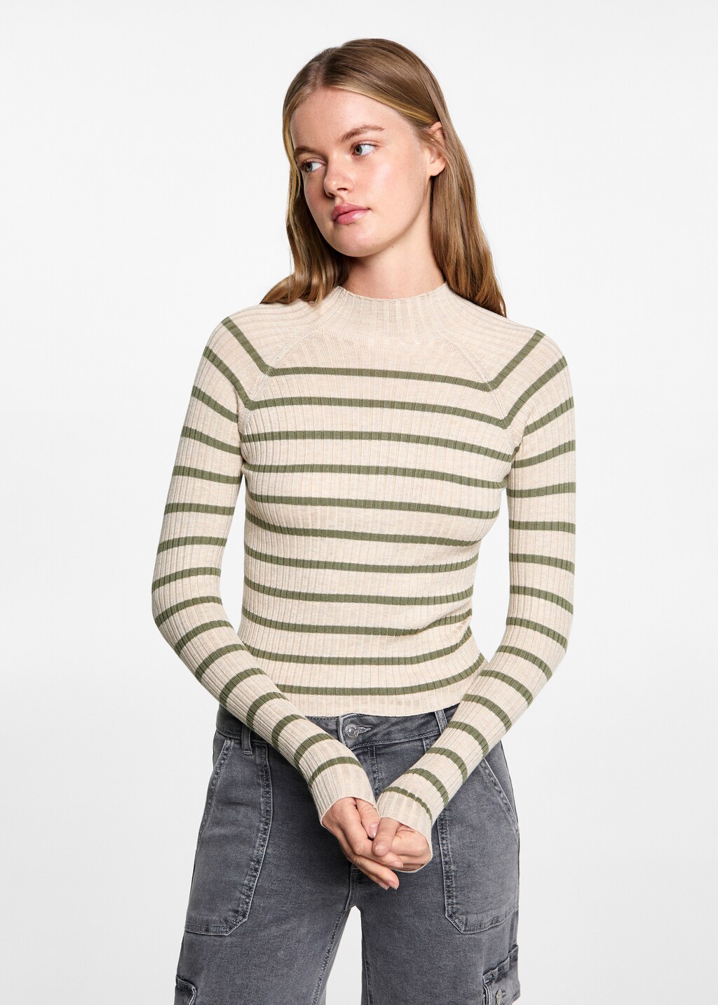 Mango turtleneck ribbed sweater new arrivals