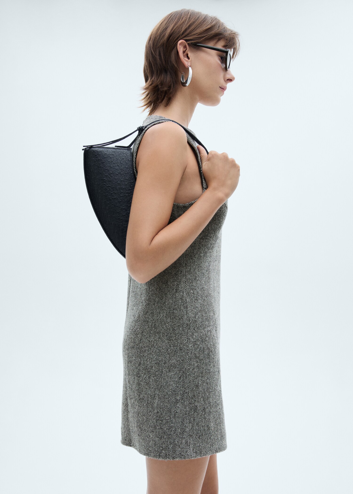 Wool dress with buckle detail - Medium plane