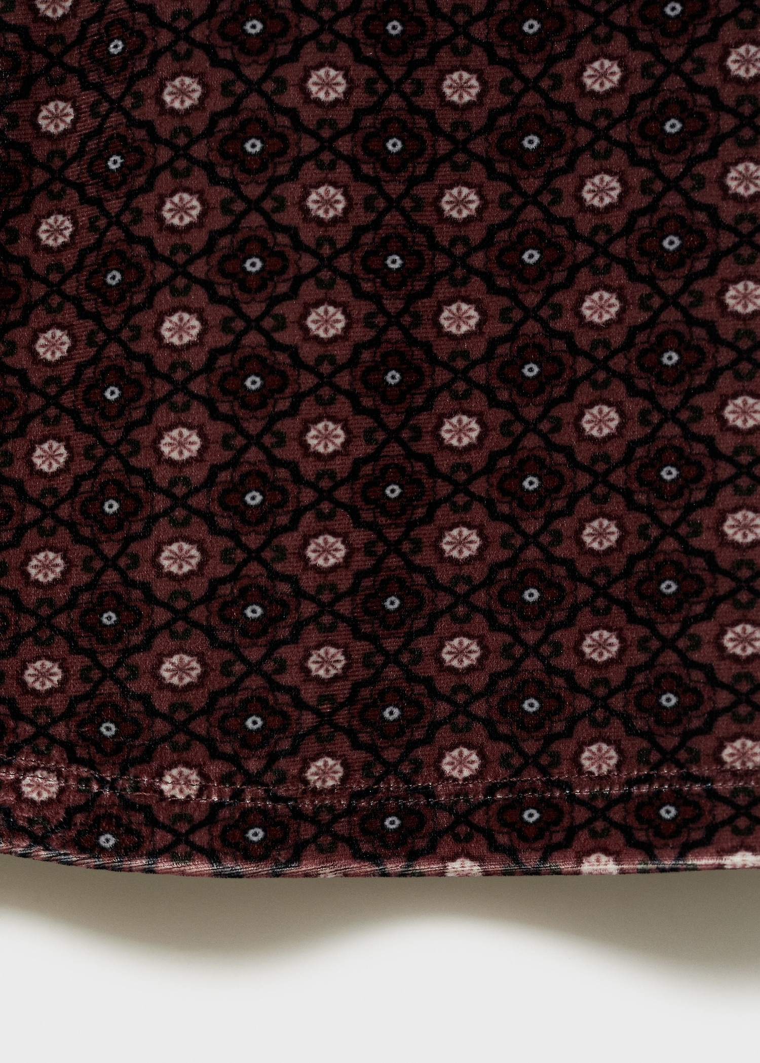 Flared leggings with velvet print - Details of the article 0