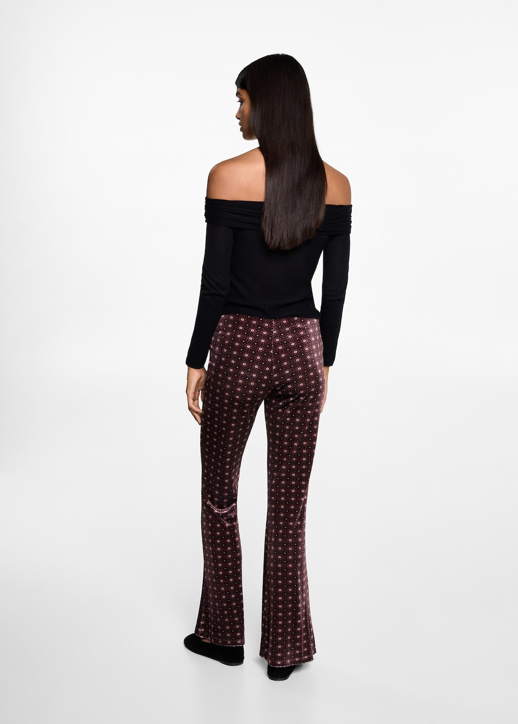 Printed bell bottom leggings hotsell