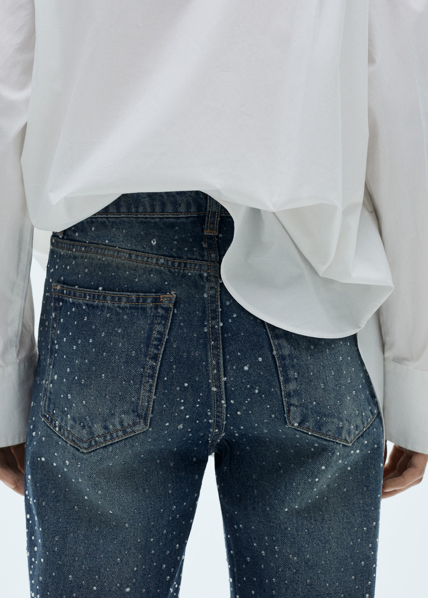 Jean droit détail strass - Détail de l'article 1