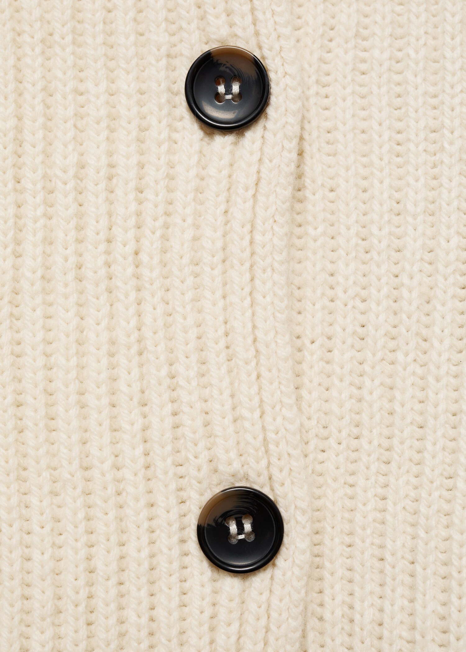 Ribbed jacket with buttons - Details of the article 0