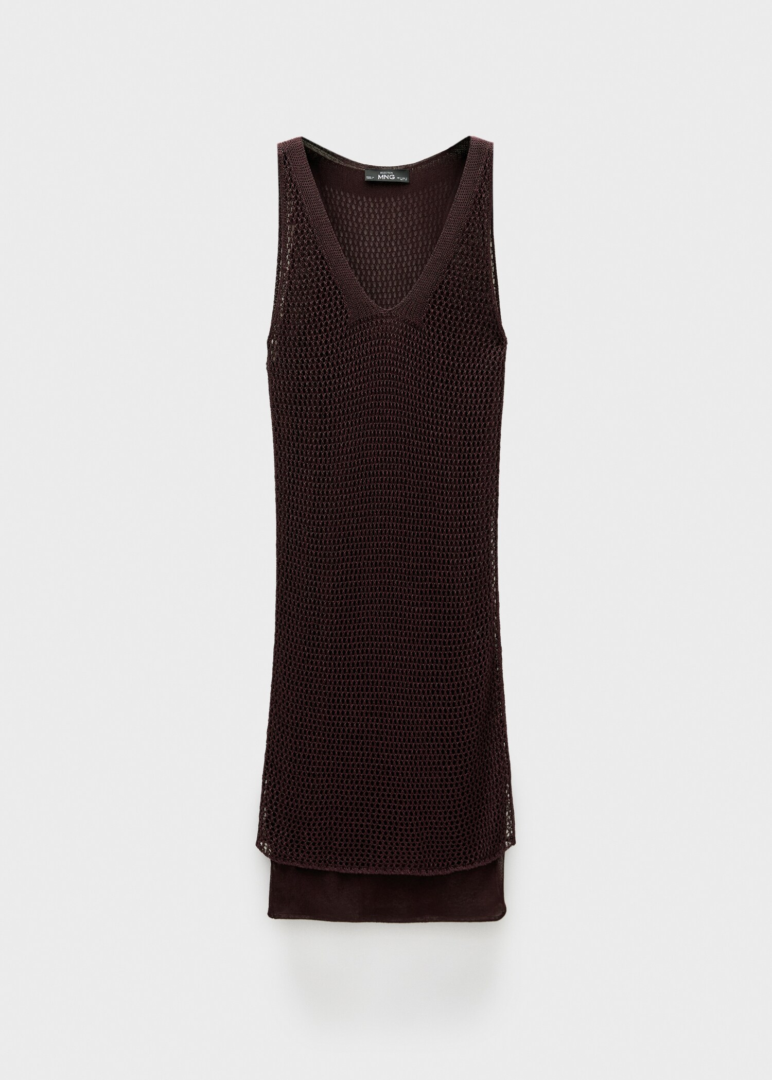 Lurex openwork knit dress - Article without model