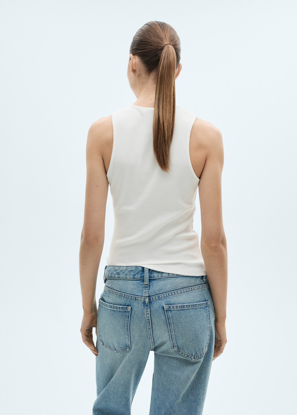 Ribbed cotton top - image 3