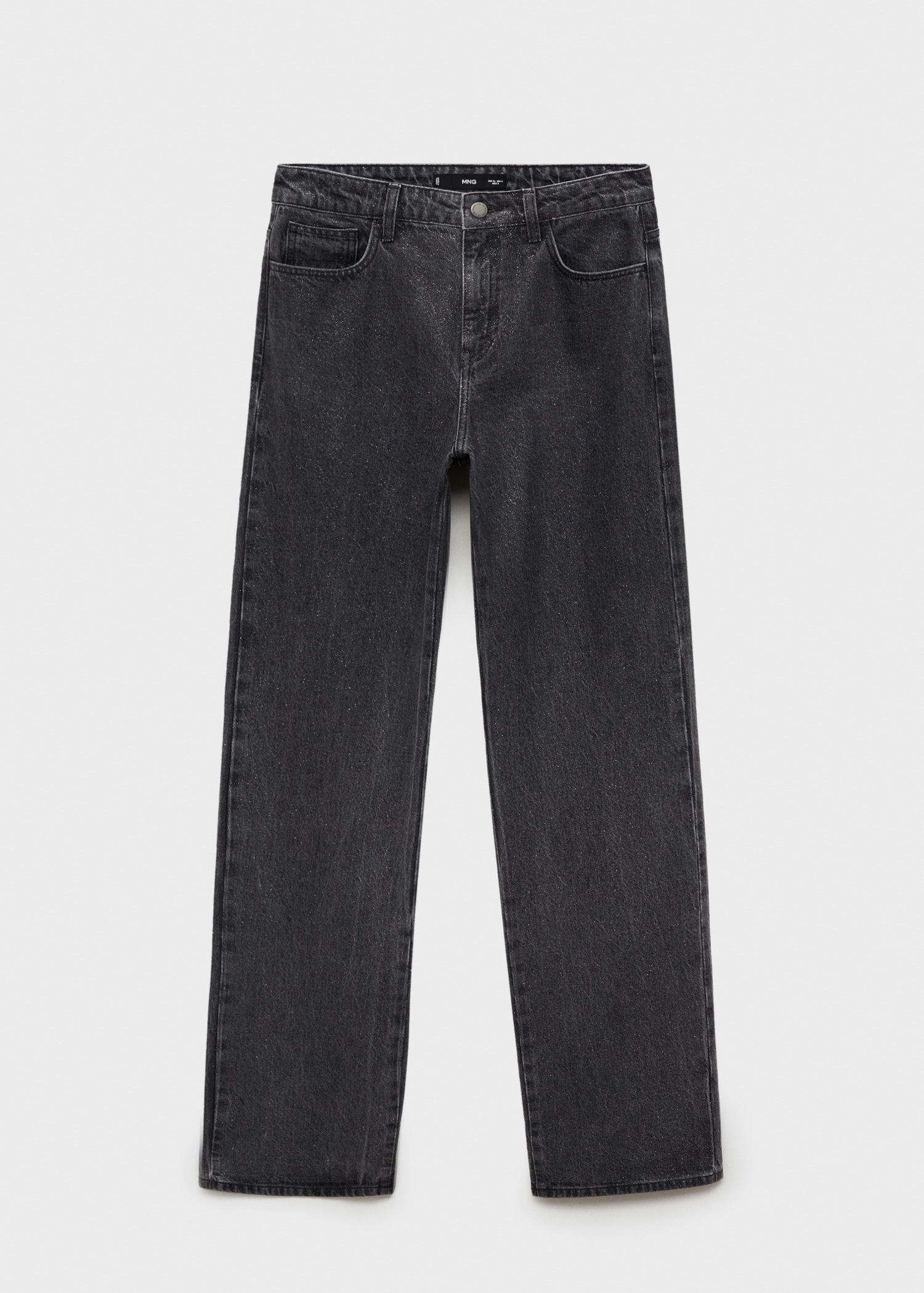 Shiny straight-leg jeans - Article without model