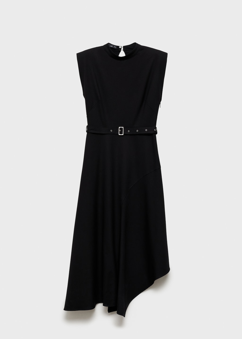 Asymmetrical dress with belt - image 5