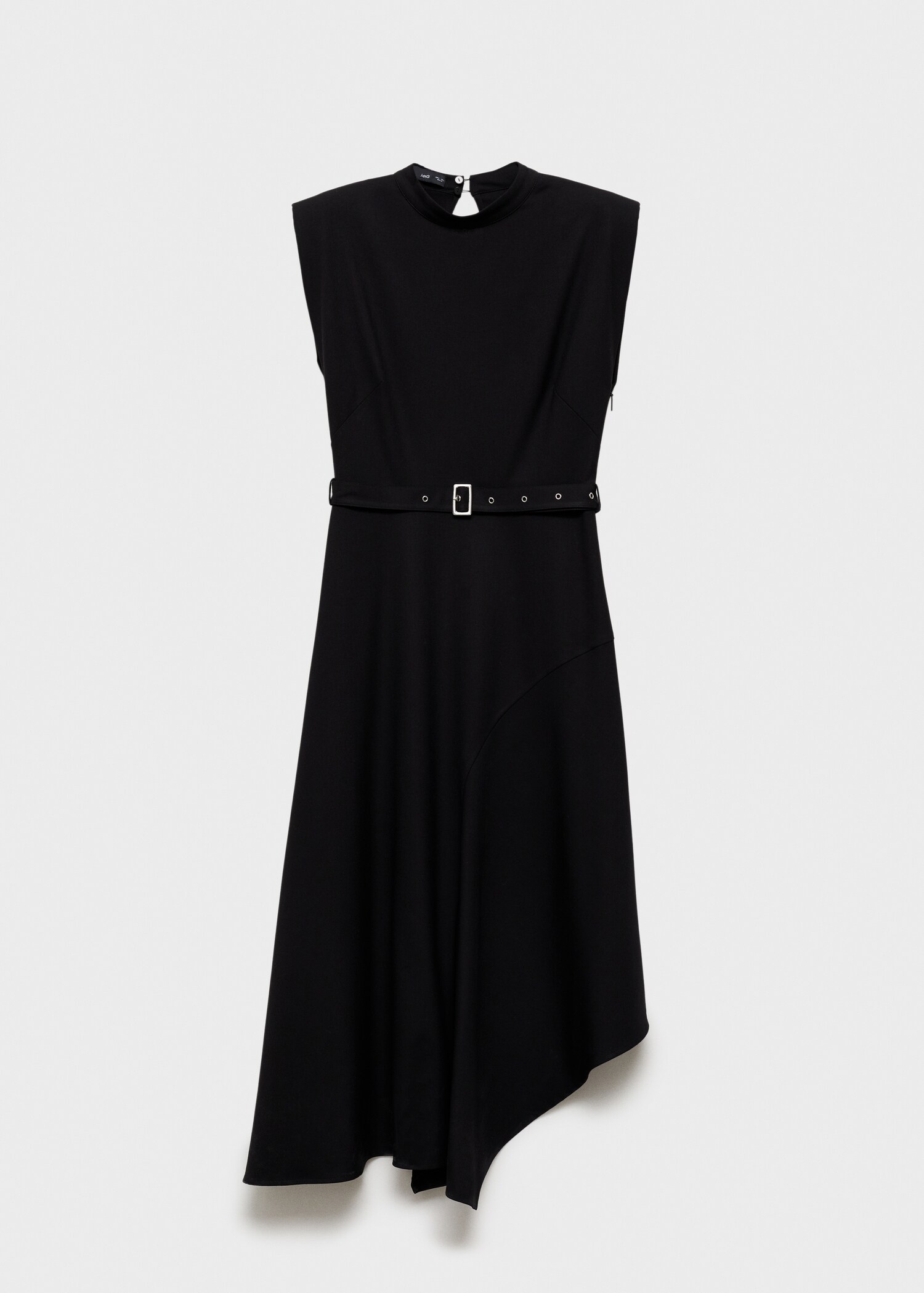 Asymmetrisches Kleid mit Gürtel - Artikel ohne Model