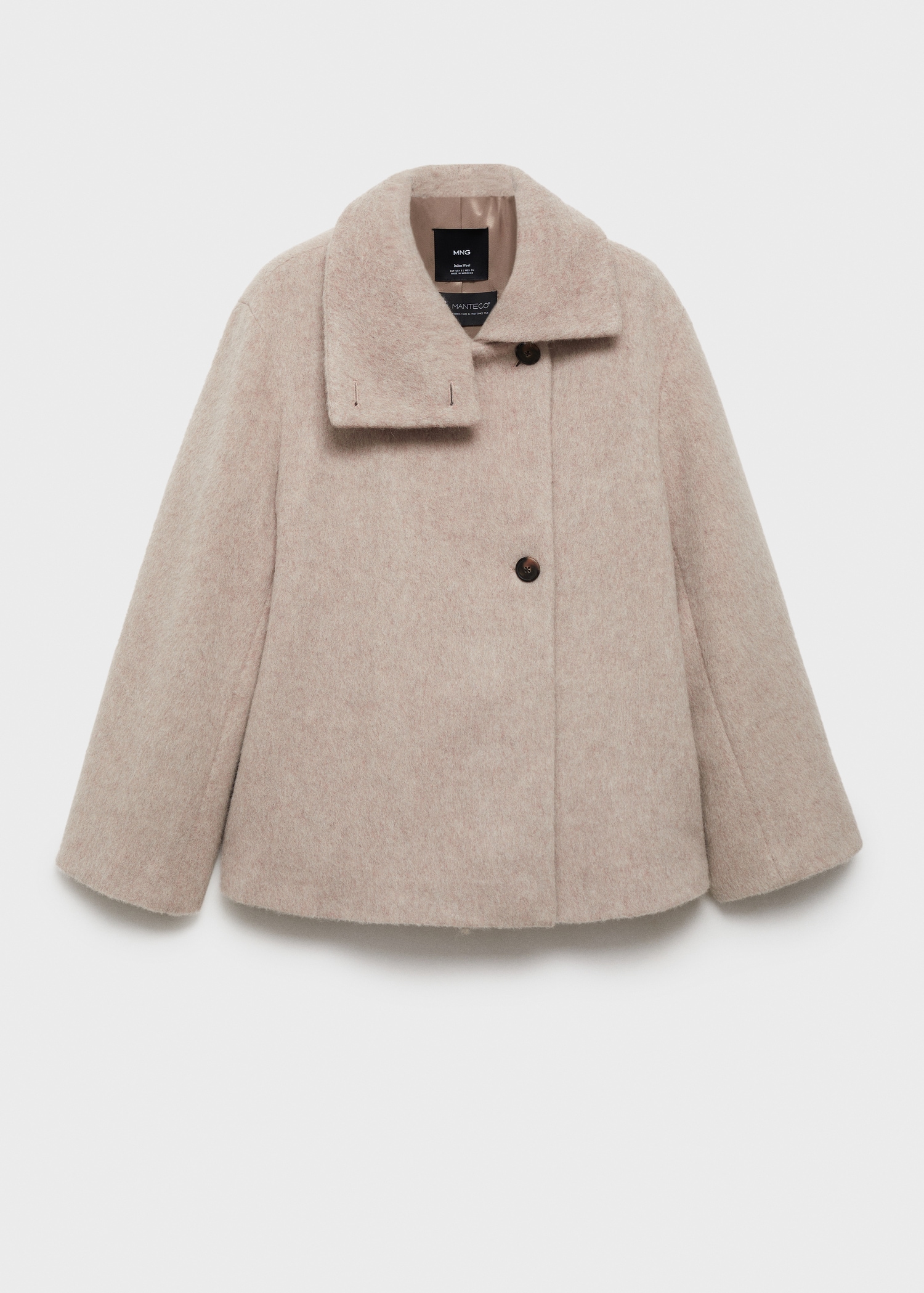 Manteau laine col montant - Main Image