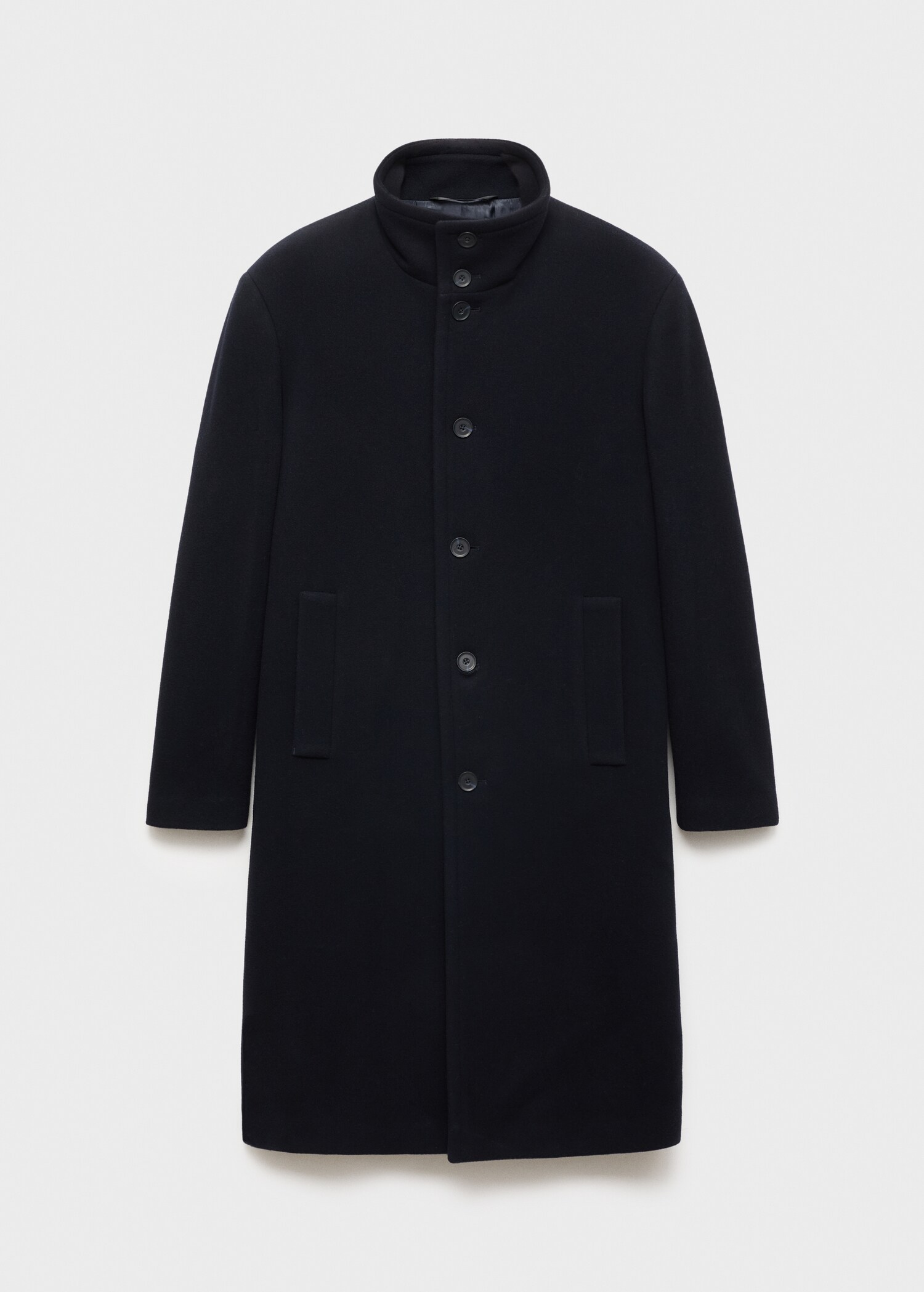 Long wool coat with collar - Article without model