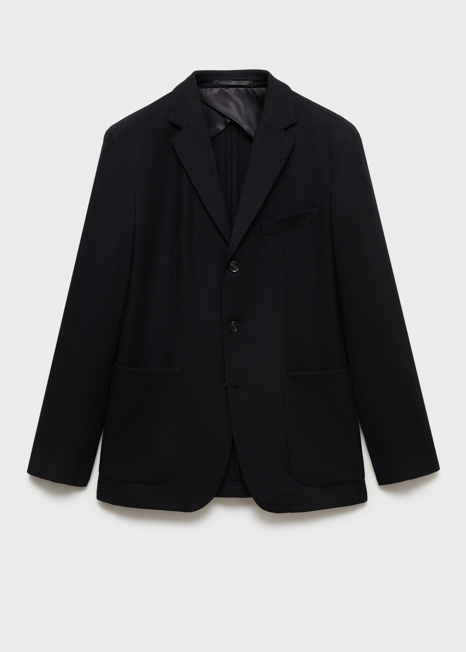Slim Fit-Blazer aus recycelter Wolle - Artikel ohne Model