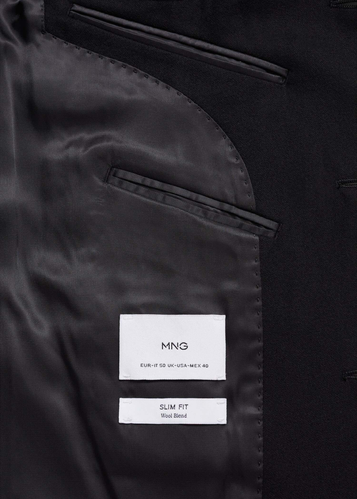 Slim Fit-Blazer aus recycelter Wolle - Detail des Artikels 0