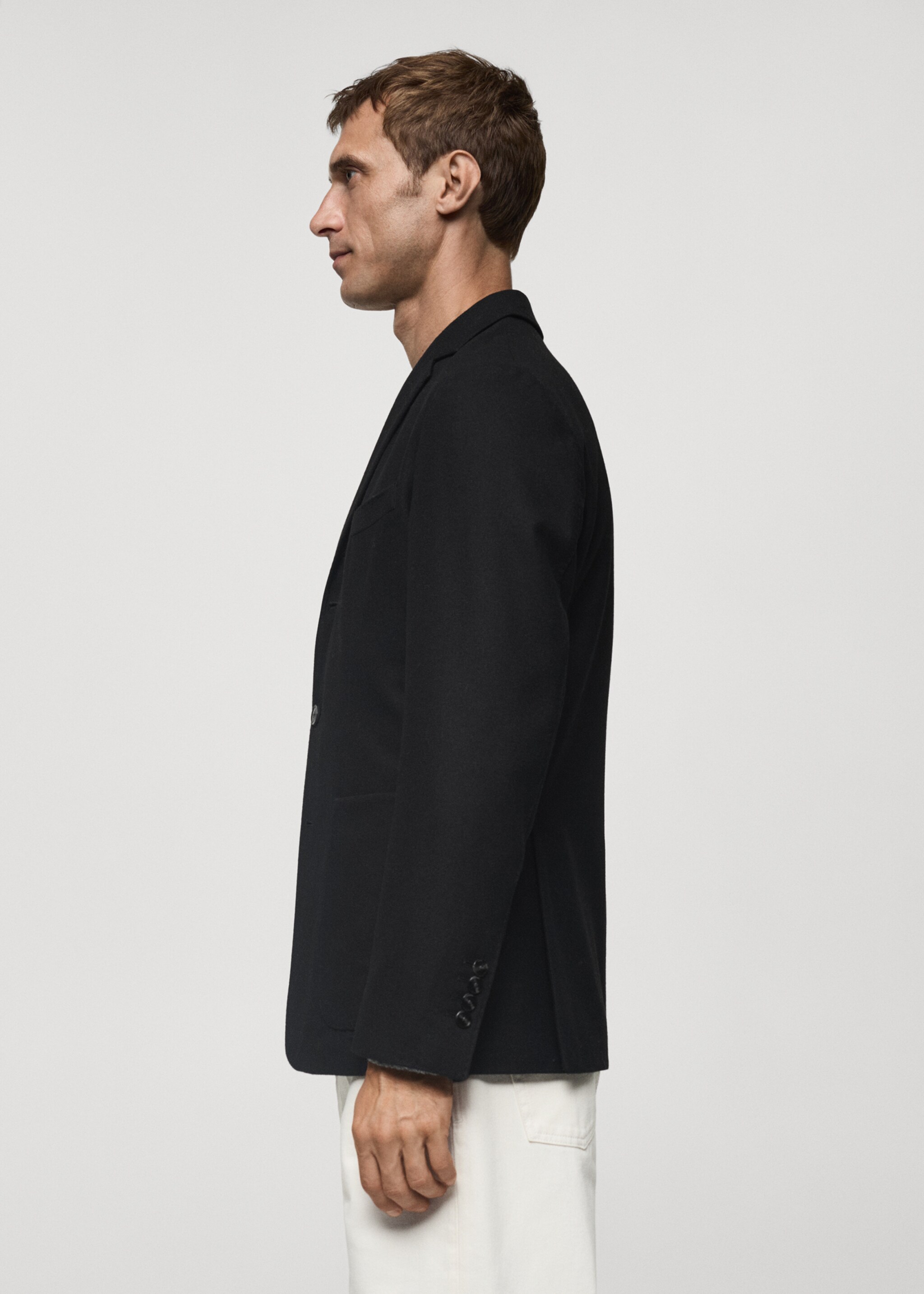 Slim Fit-Blazer aus recycelter Wolle - Detail des Artikels 2