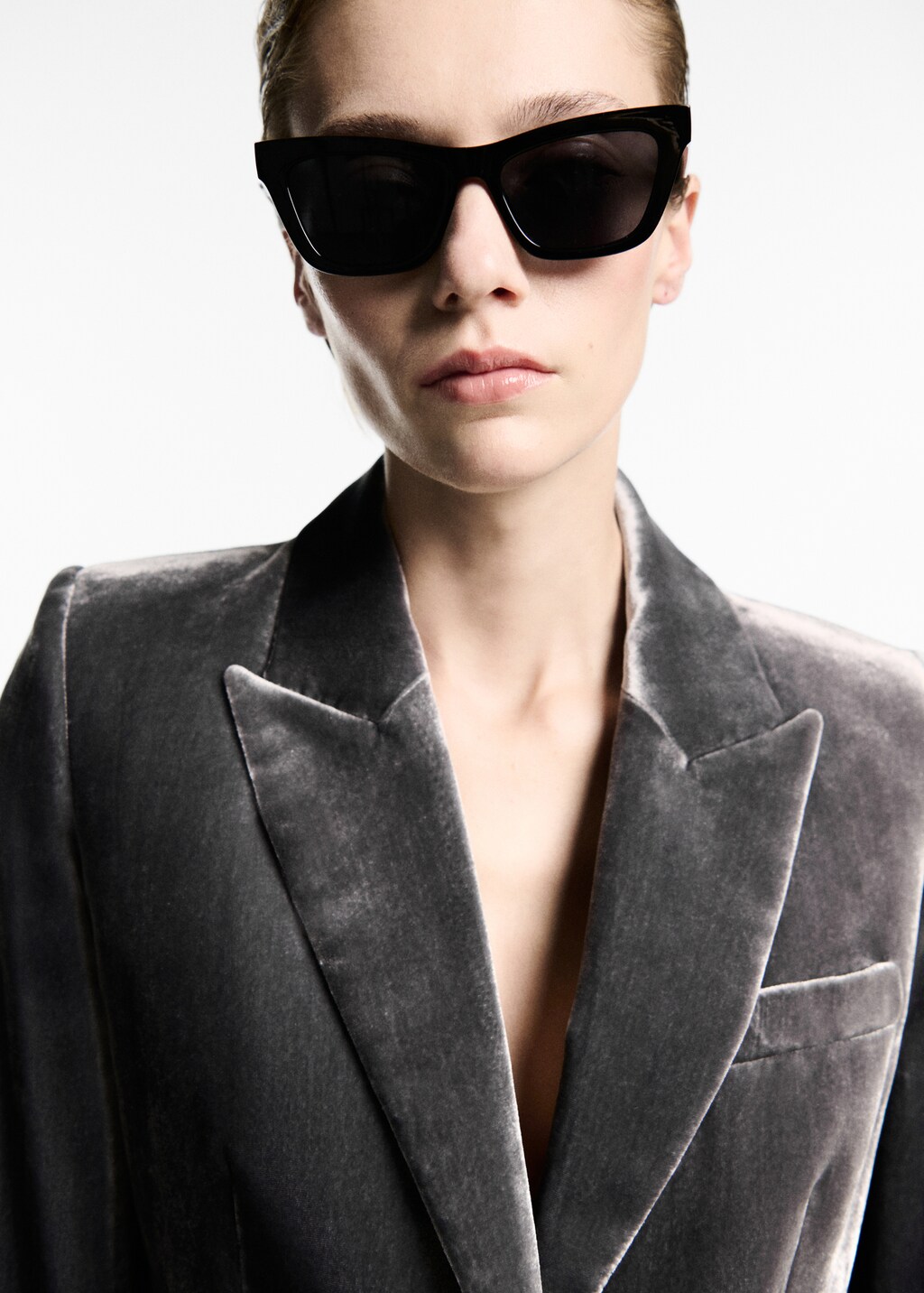 Mango velvet suit blazer hot sale