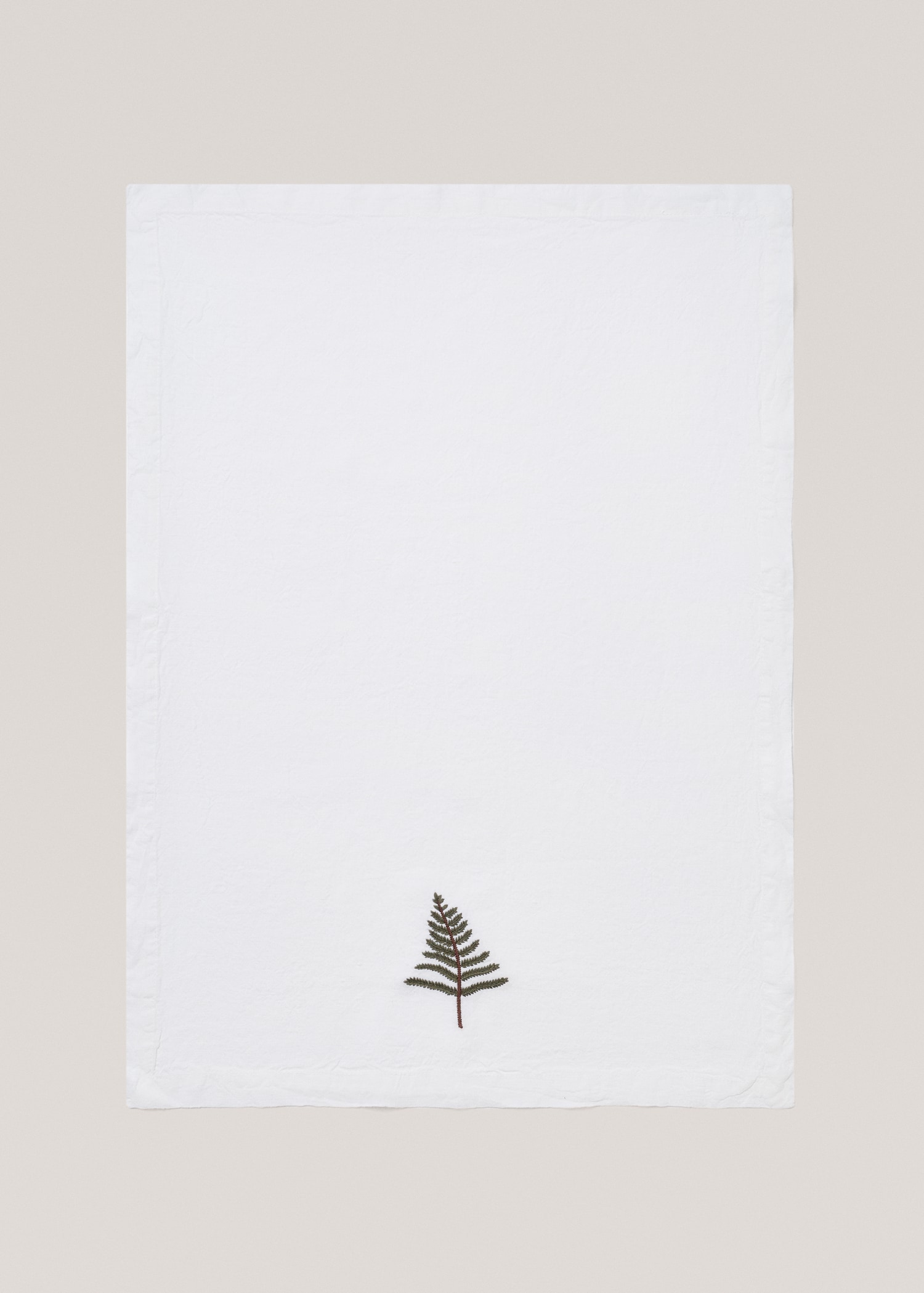 Linen Kitchen Towel with Tree Detail - Details of the article 1