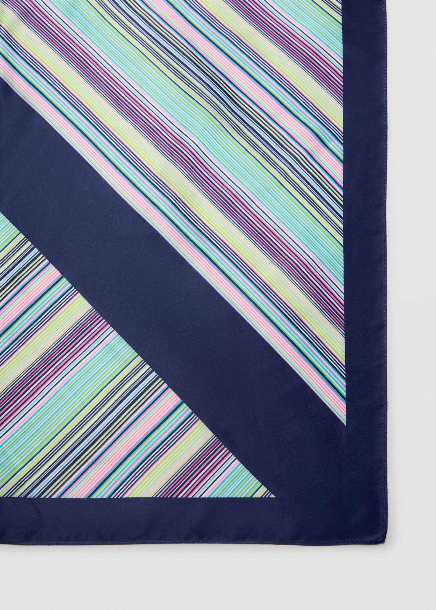 Printed satin scarf - Medium plane