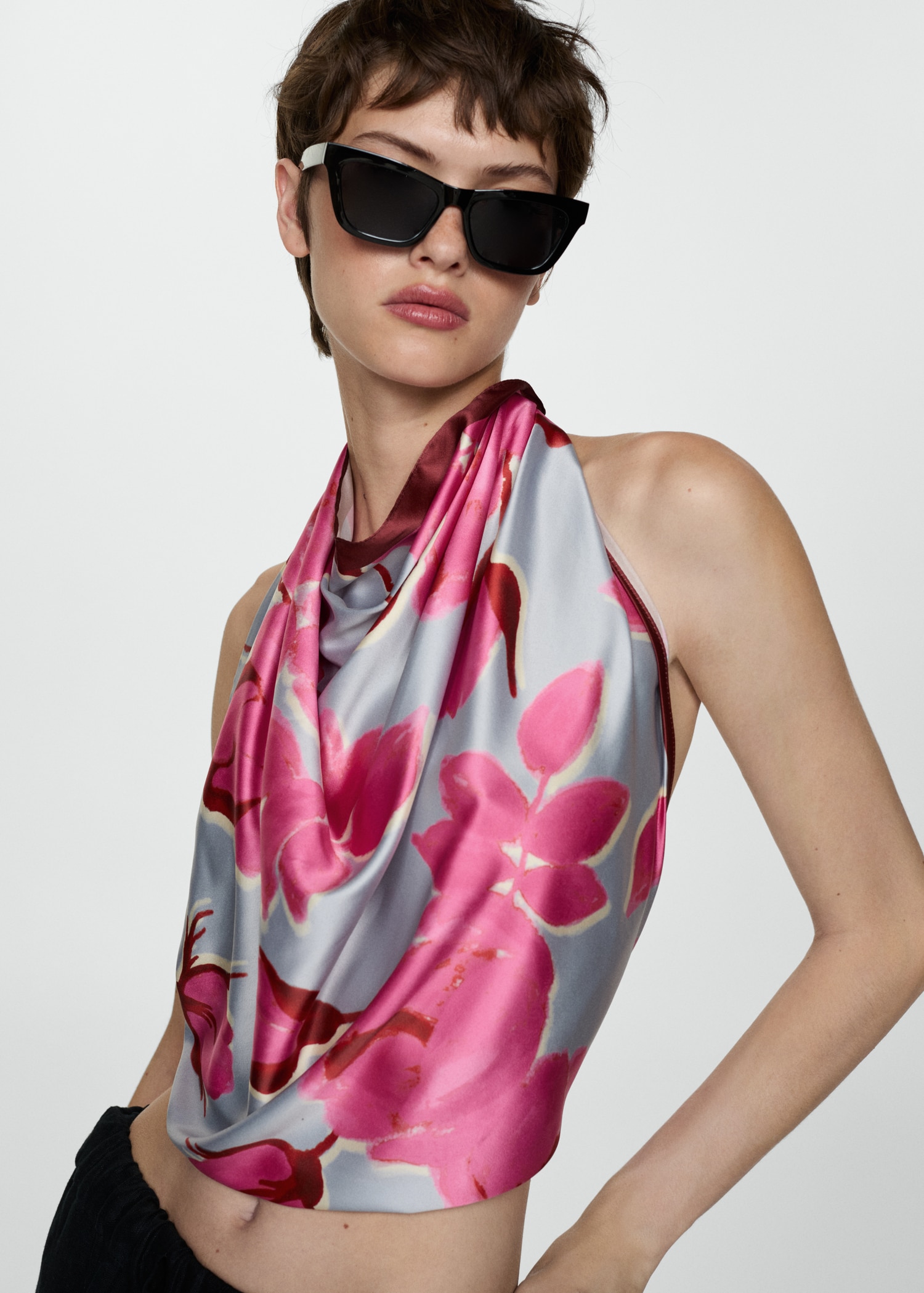 Floral-print scarf - Details of the article 9