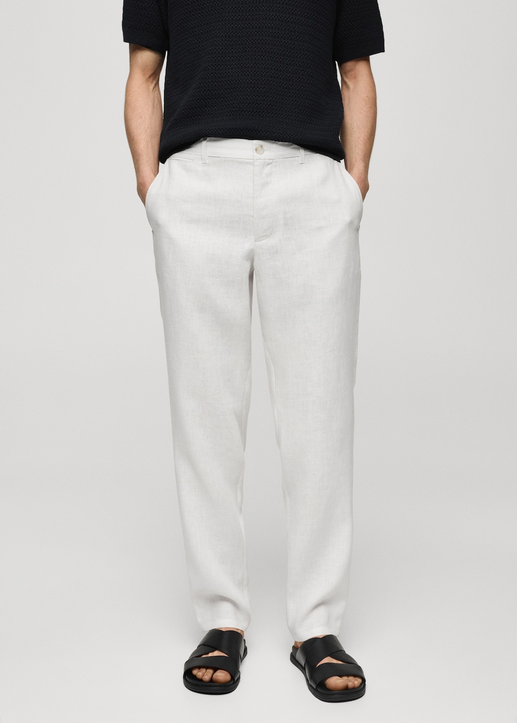 Mango Slim Fit-Hose aus 100 % Leinen