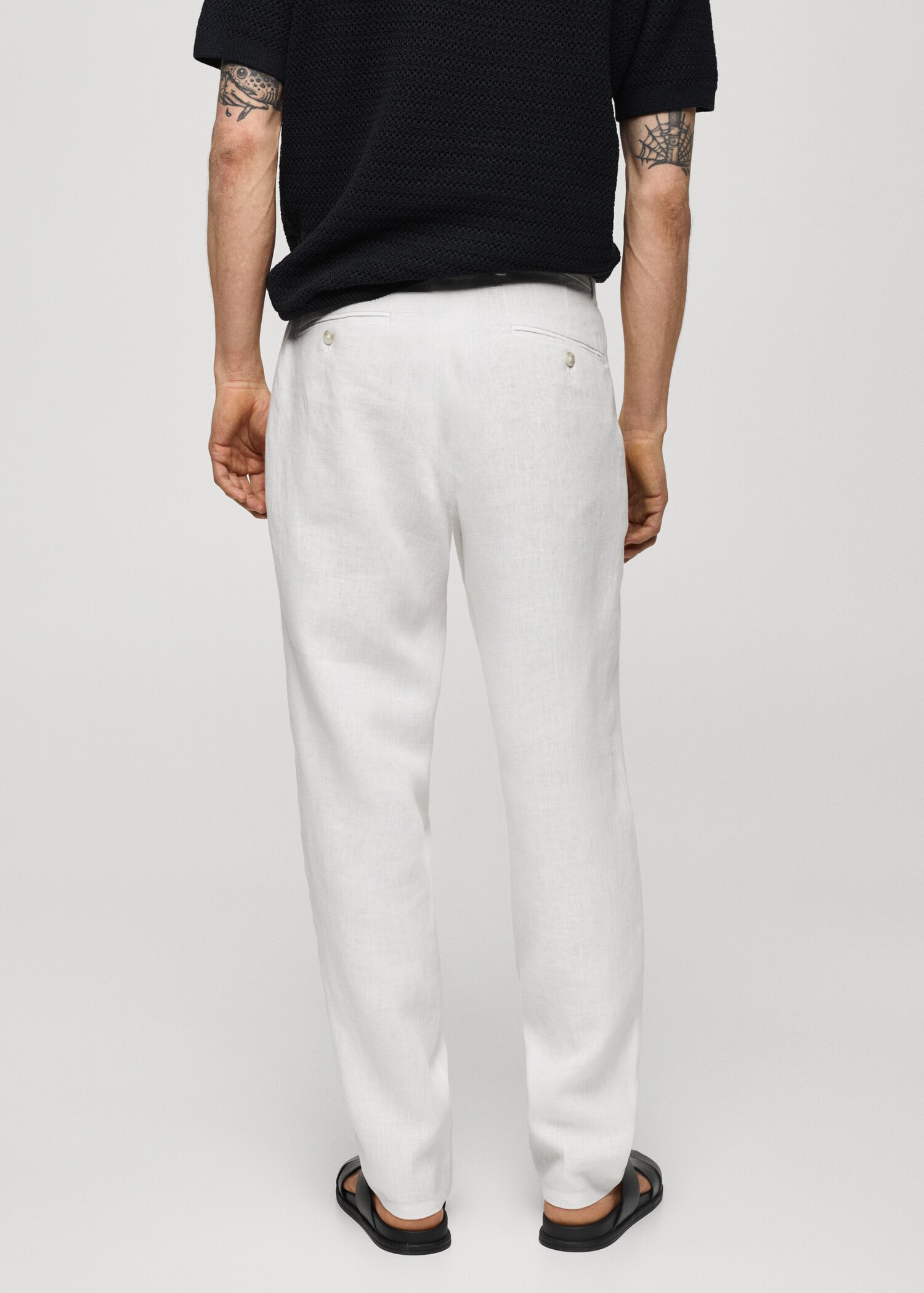 Pantalon 100 % lin slim fit - Verso de l’article