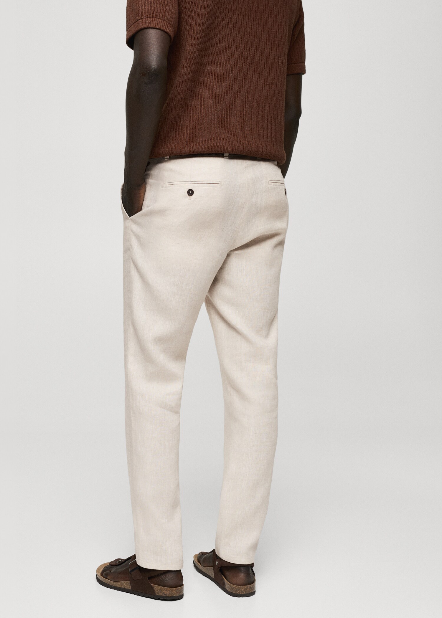 Pantalon 100 % lin slim fit - Verso de l’article