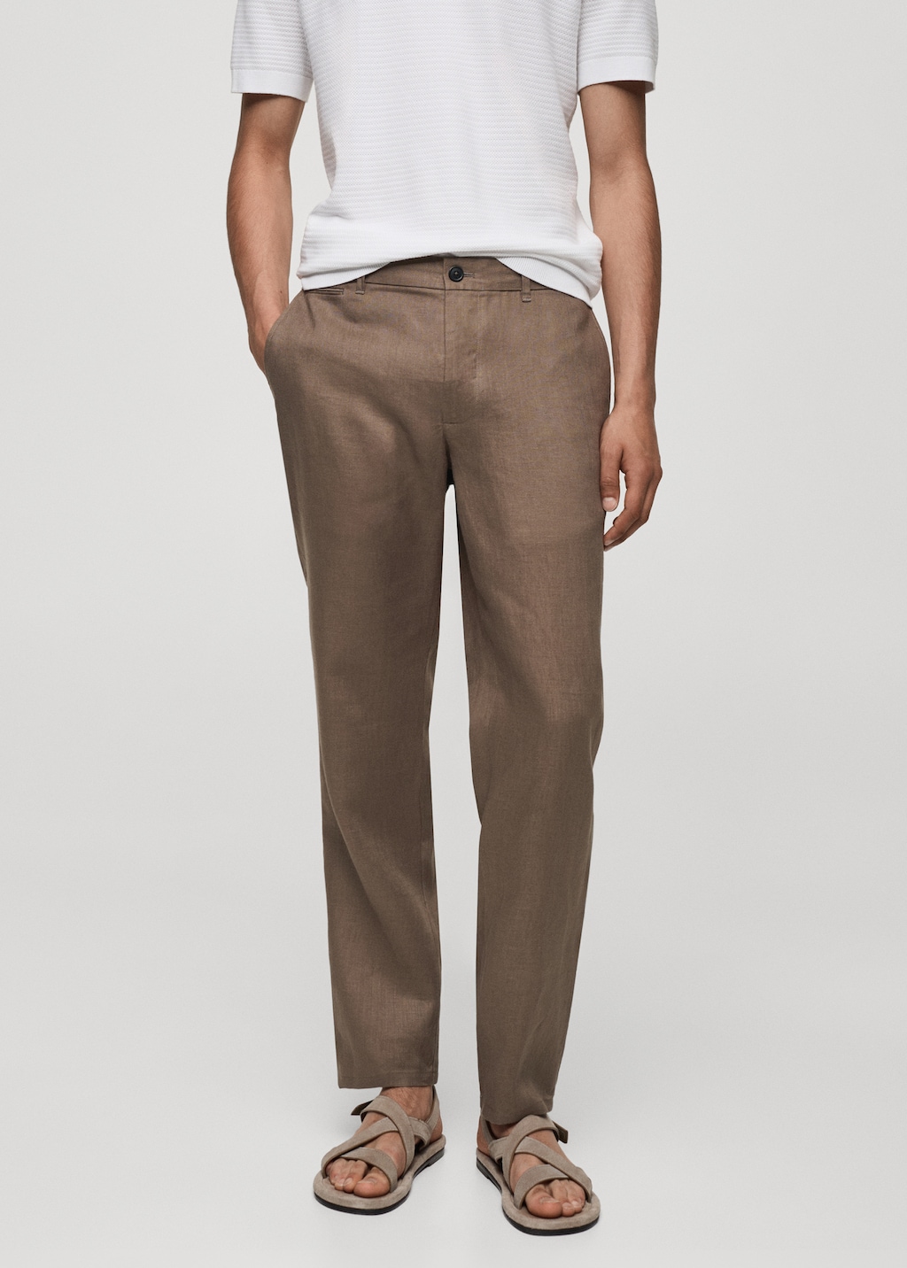 Mango Slim Fit-Hose aus 100 % Leinen