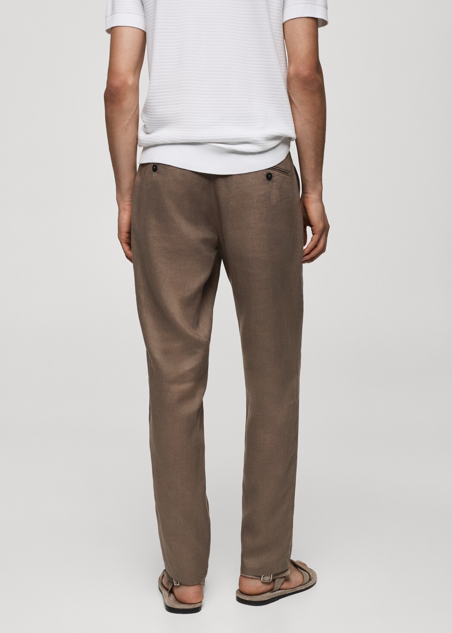 Pantalon 100 % lin slim fit - Verso de l’article