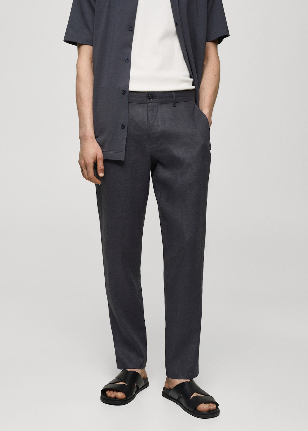 Mango Slim Fit-Hose aus 100 % Leinen