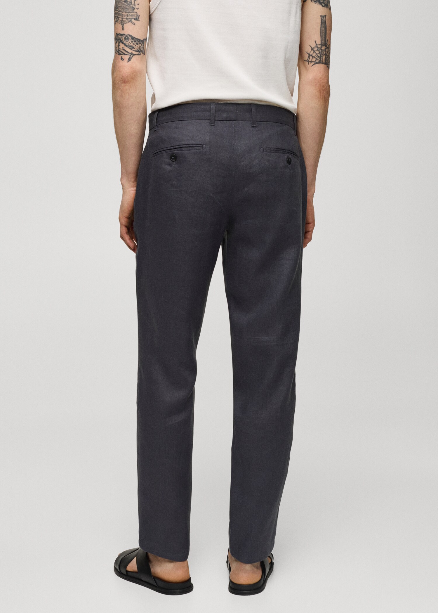 Pantalon 100 % lin slim fit - Verso de l’article