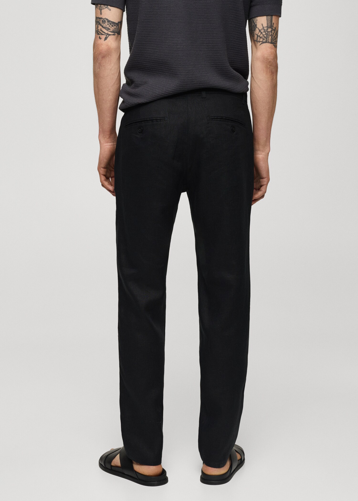 Pantalon 100 % lin slim fit - Verso de l’article