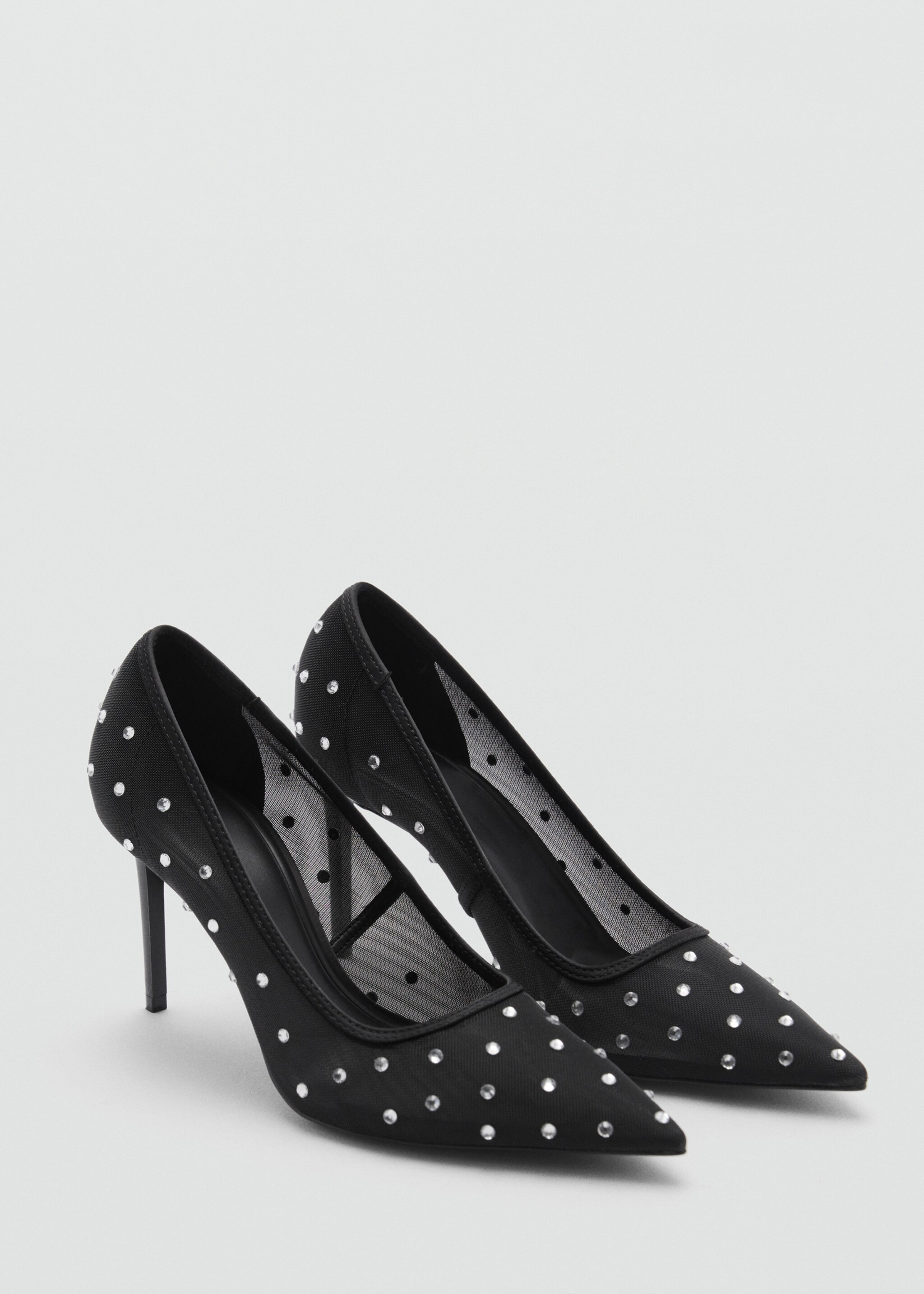 Zapato tacón mesh brillos - Plano medio