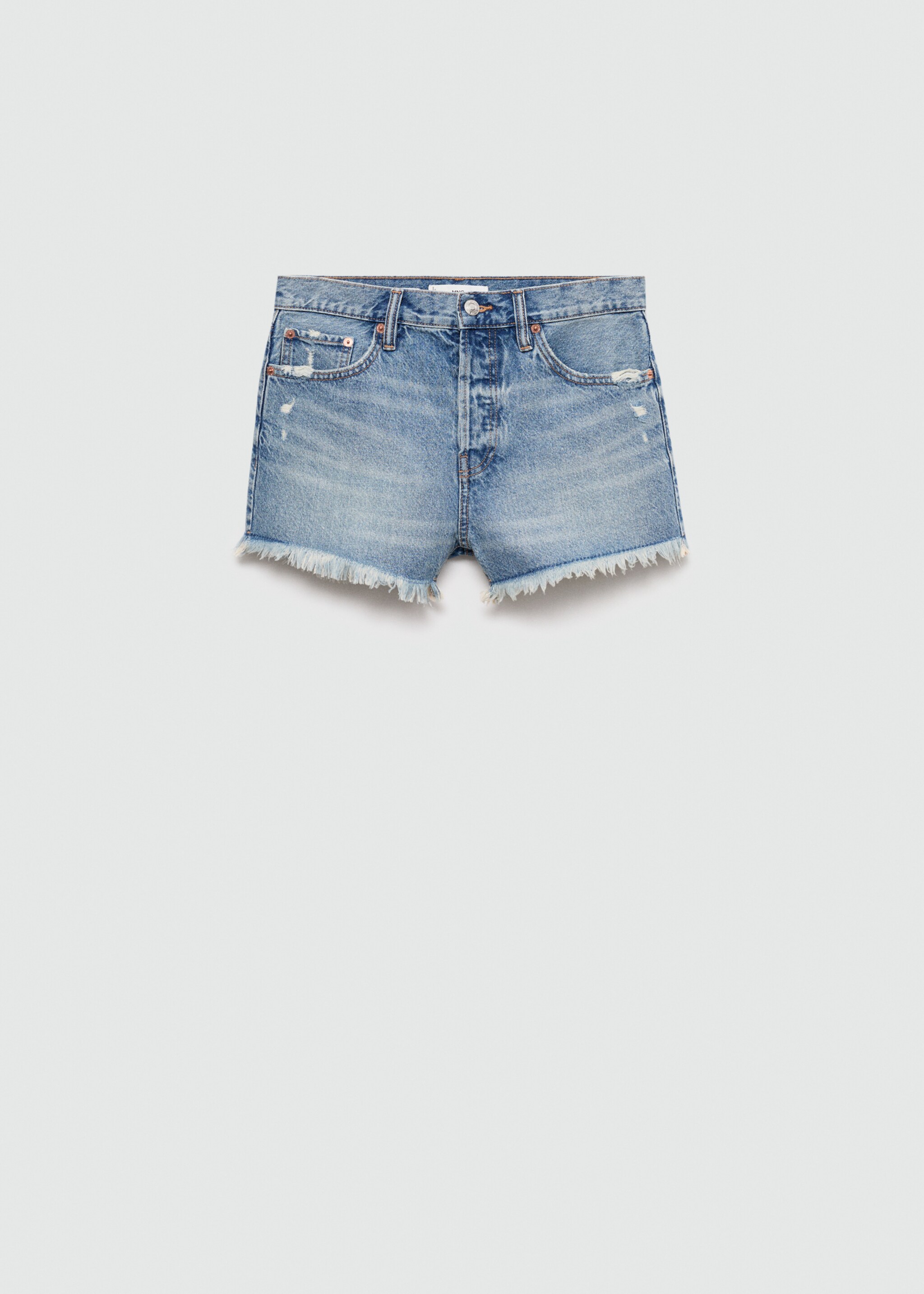Shorts vaqueros bajo deshilachado - Artículo sin modelo