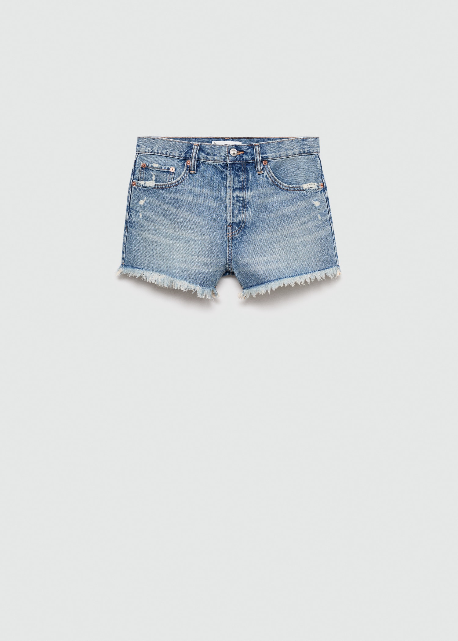 Jeansshorts mit ausgefranstem Saum - Artikel ohne Model