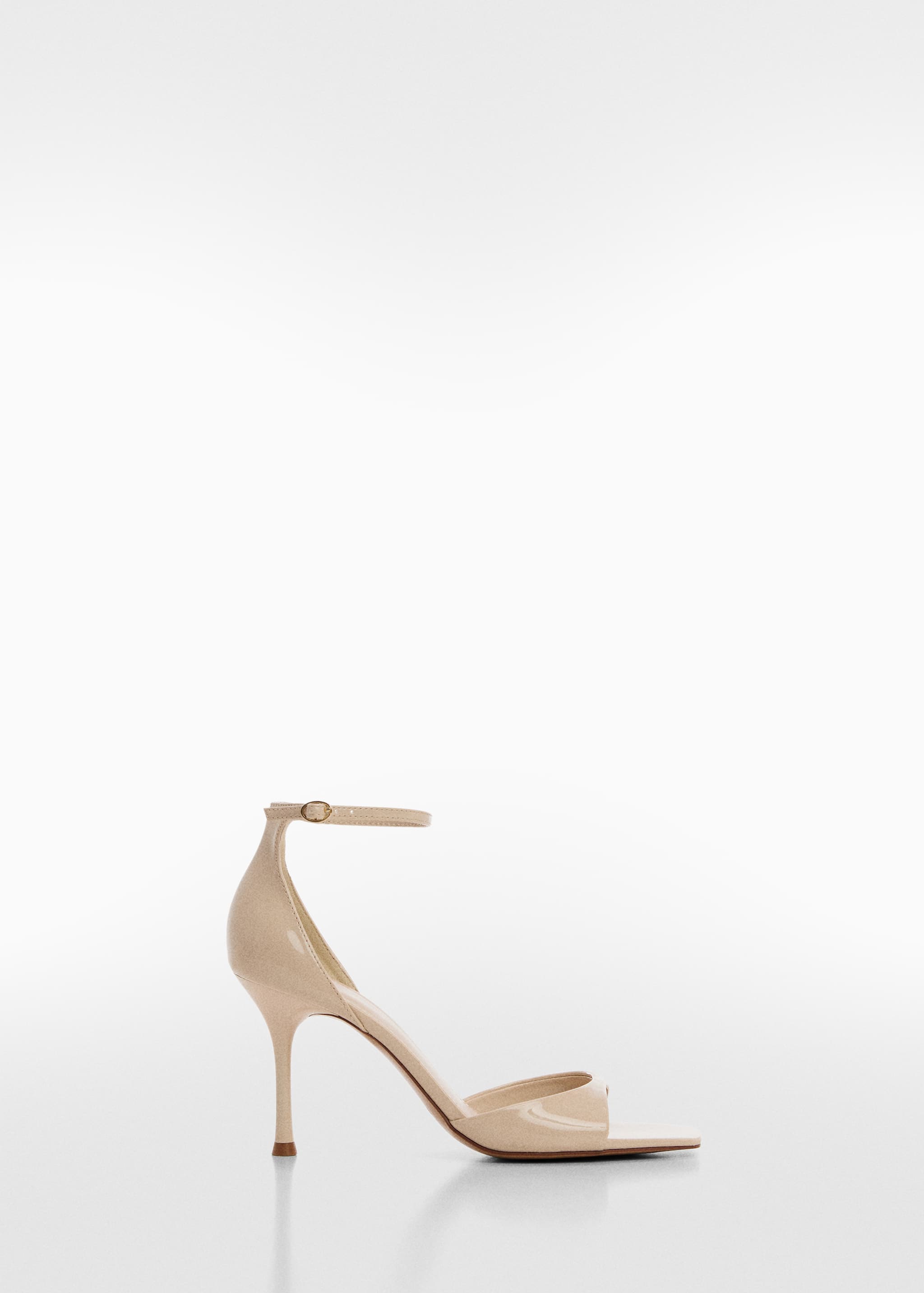 Patent leather effect heeled sandal - Изделие без модели