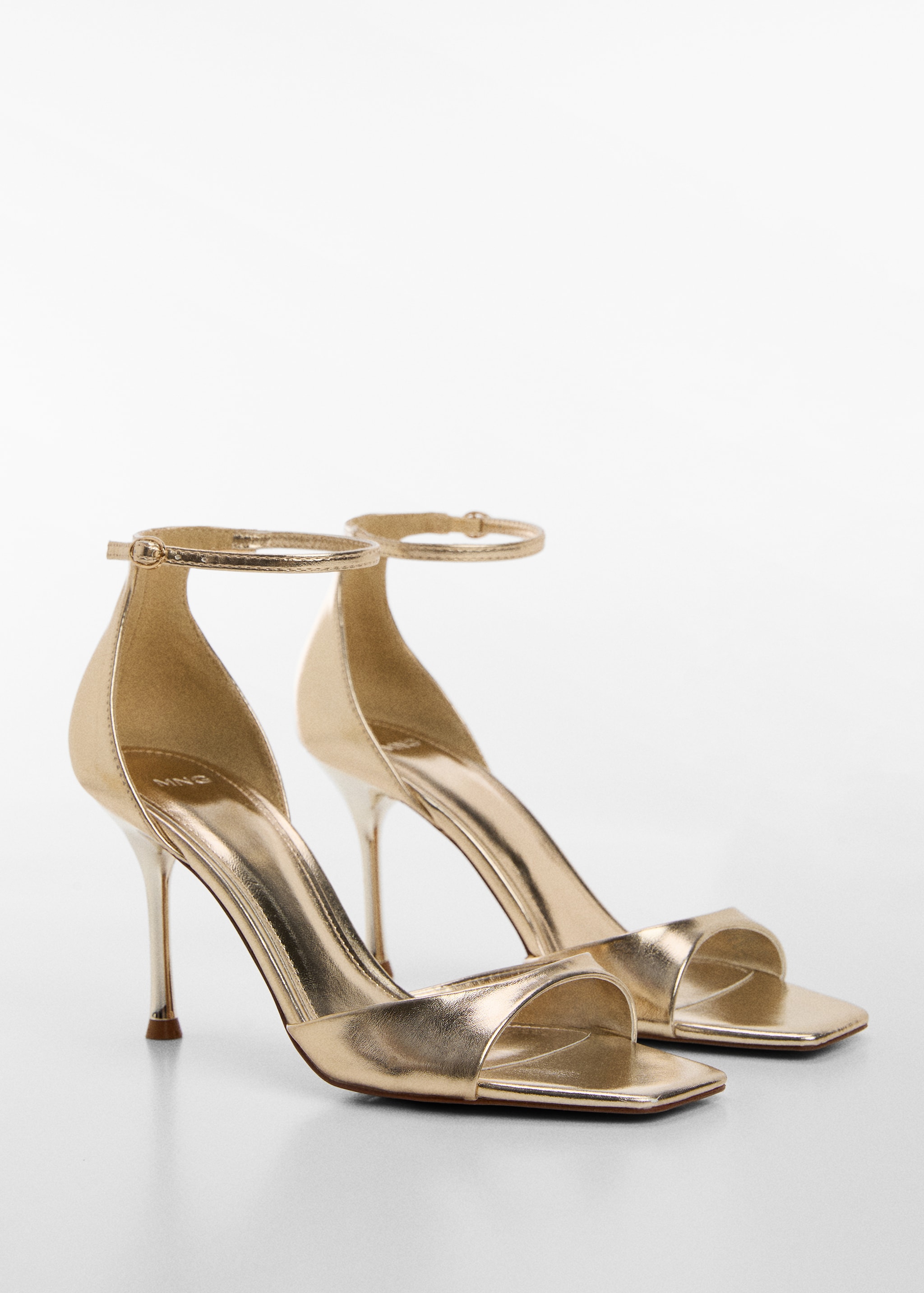 Metallic-effect heeled sandals - Medium plane