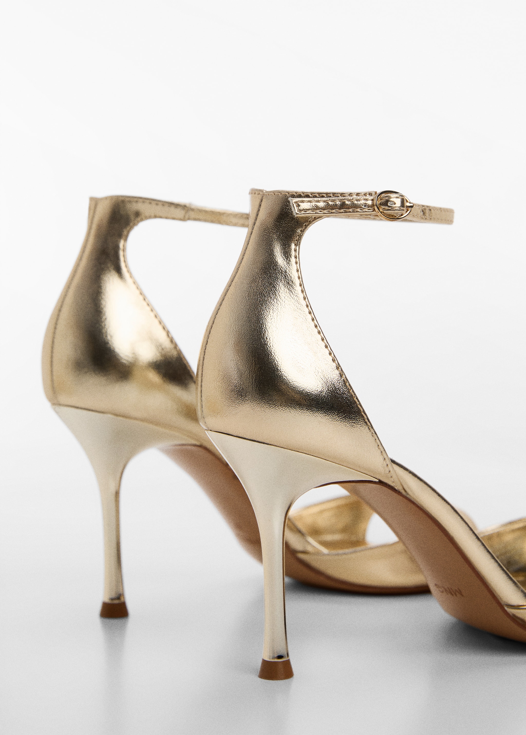 Metallic-effect heeled sandals - Details of the article 1