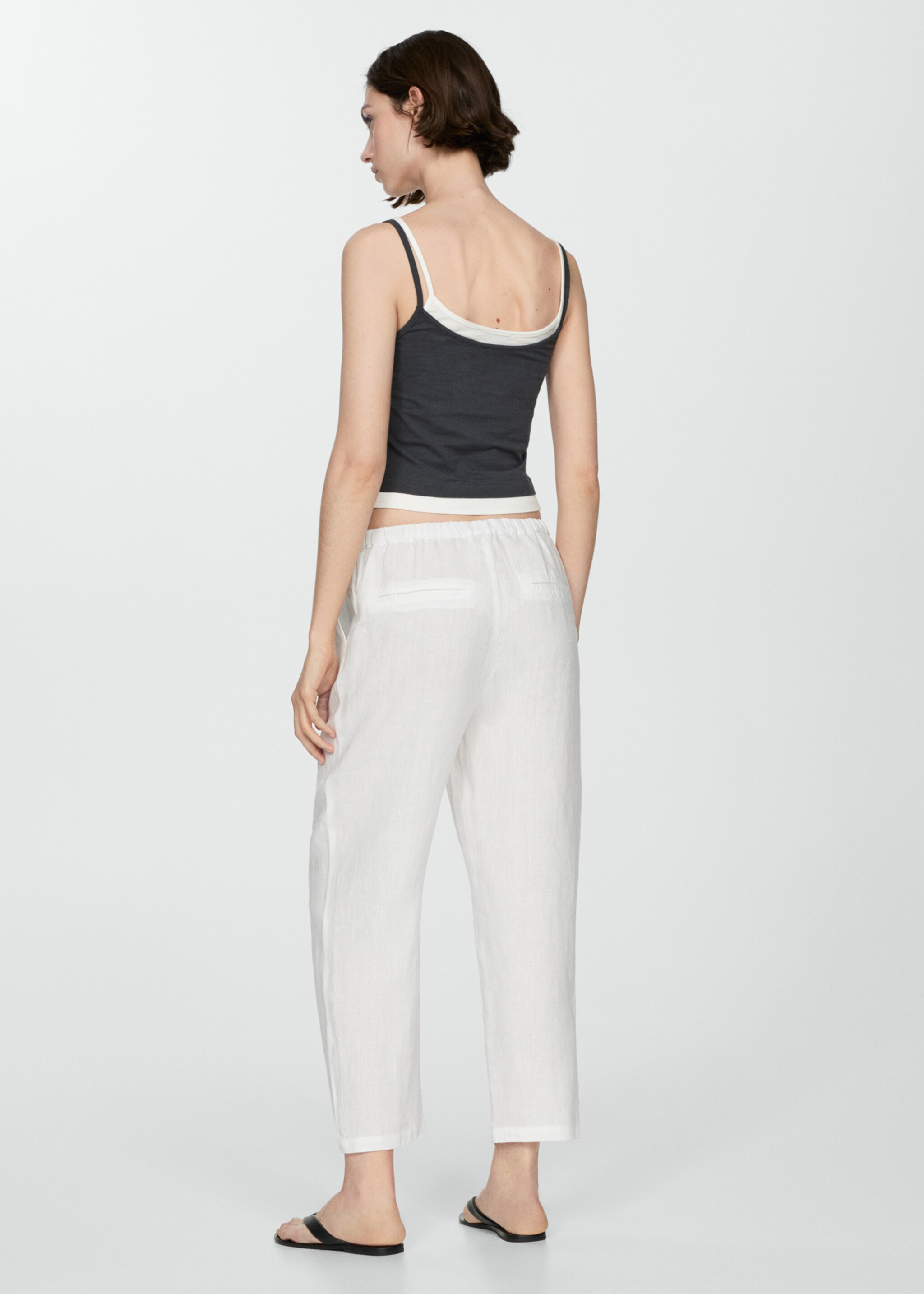 Keten jogger pantolon - Ürünün arkası