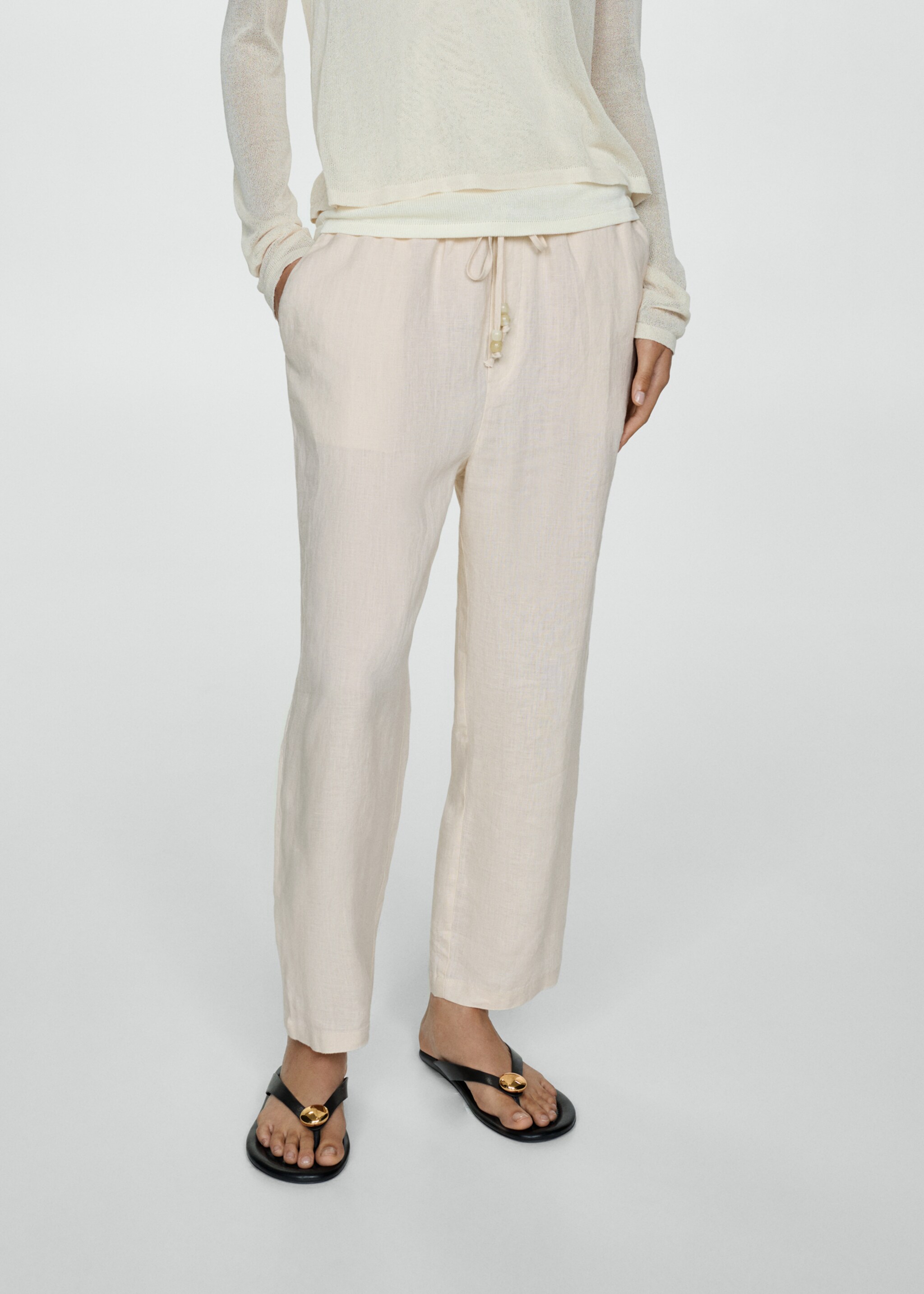 Linen jogger pants - Medium plane