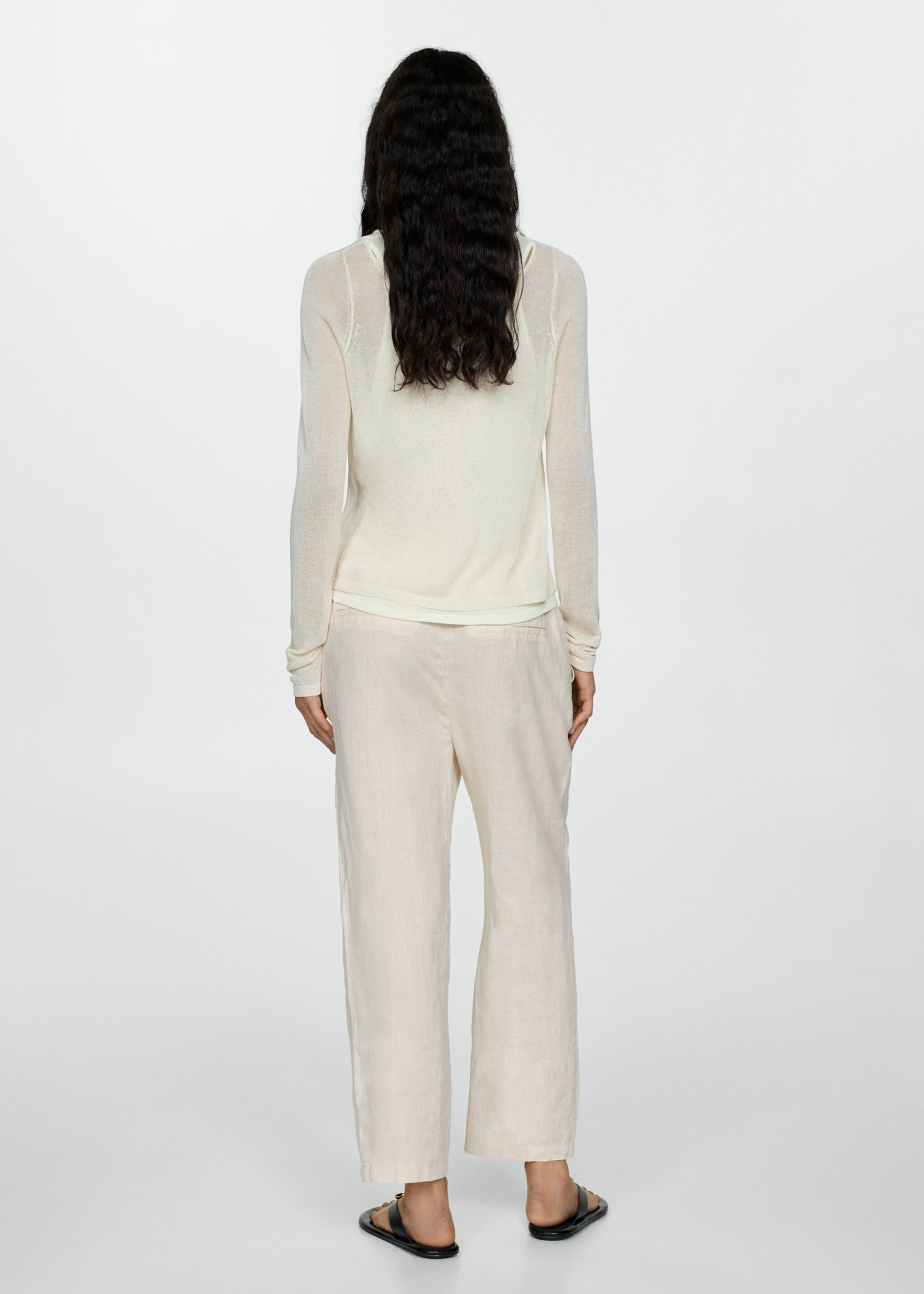 Linen jogger pants - Reverse of the article