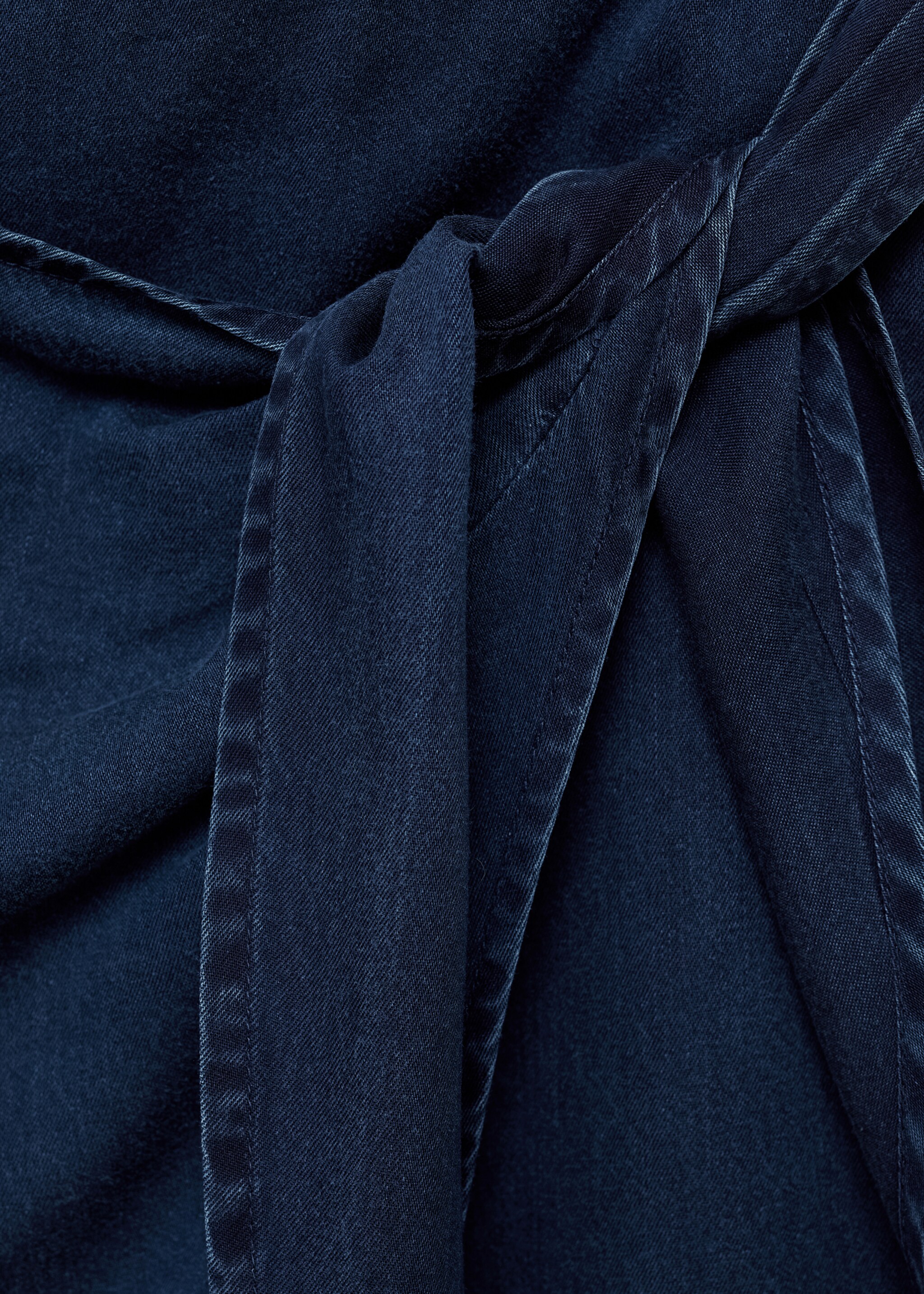 Lyocell sarong skirt - Details of the article 8, Dark Blue. Ref: 77050333-00.