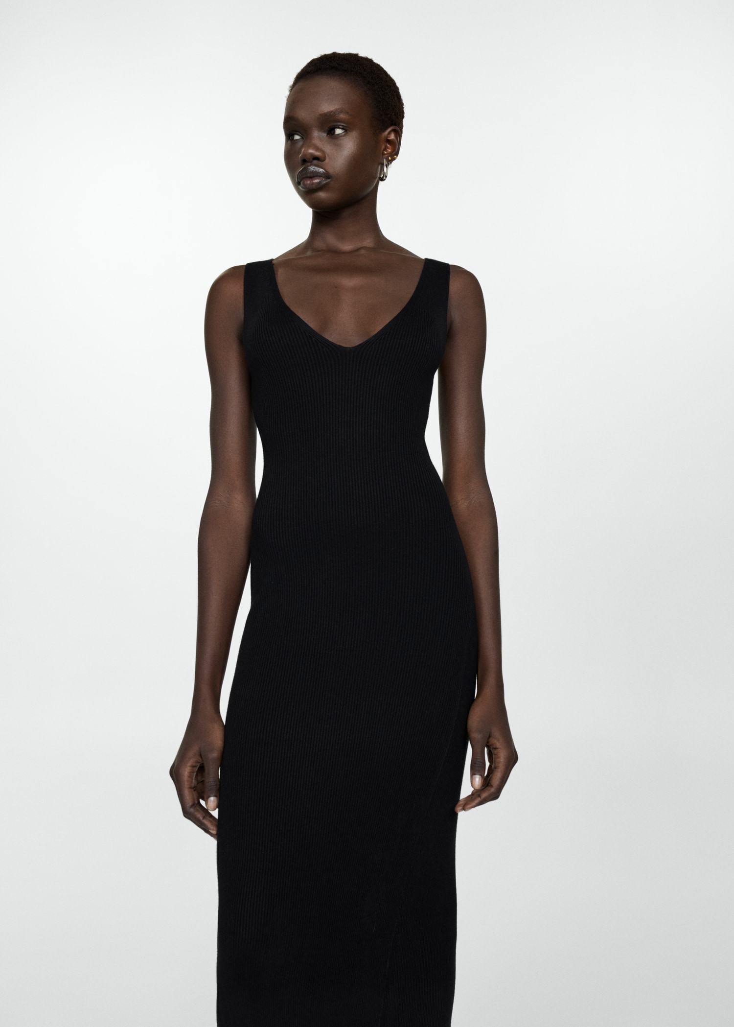Robe bretelles maille - Plan moyen