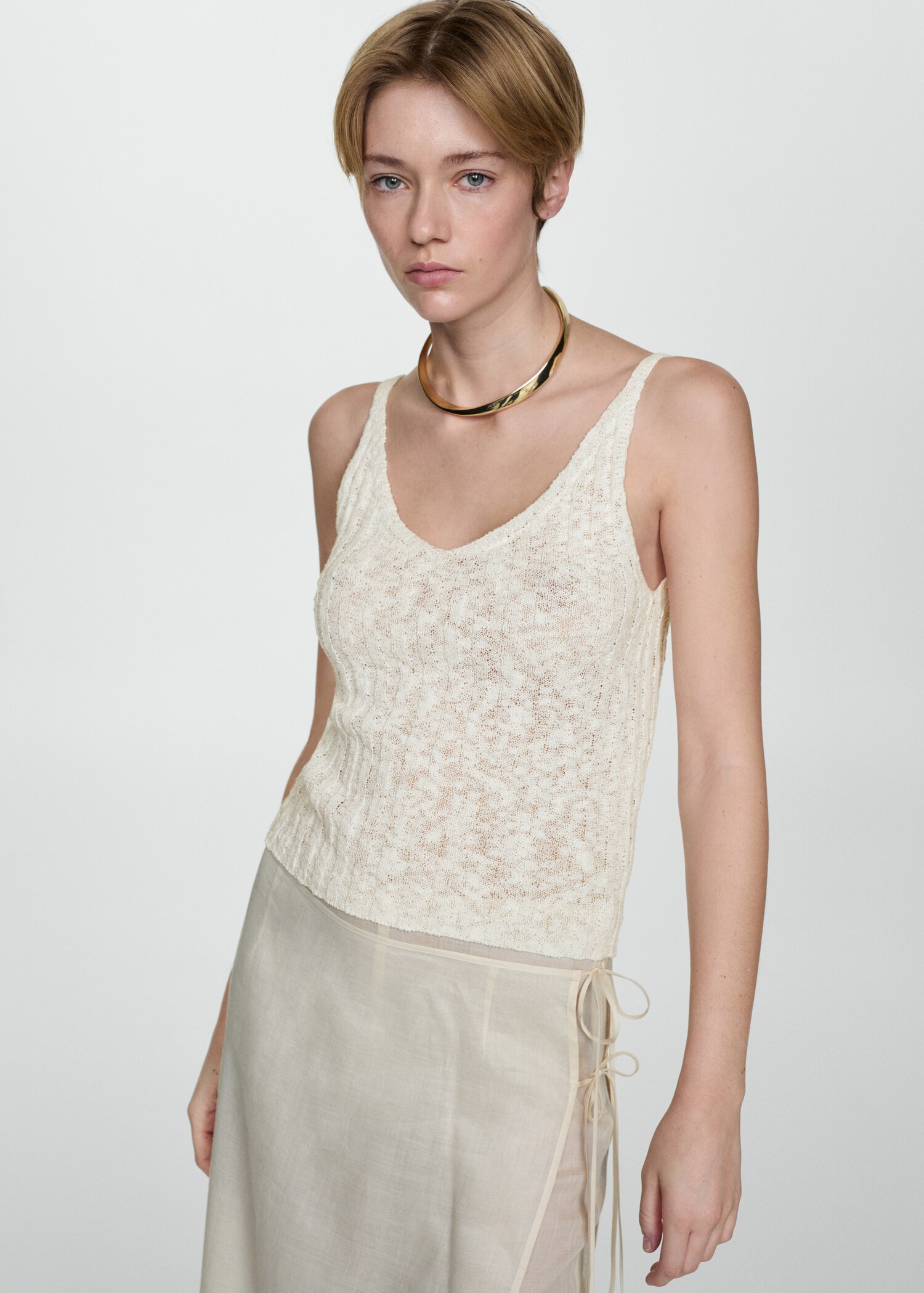 Knit strap top - Medium plane