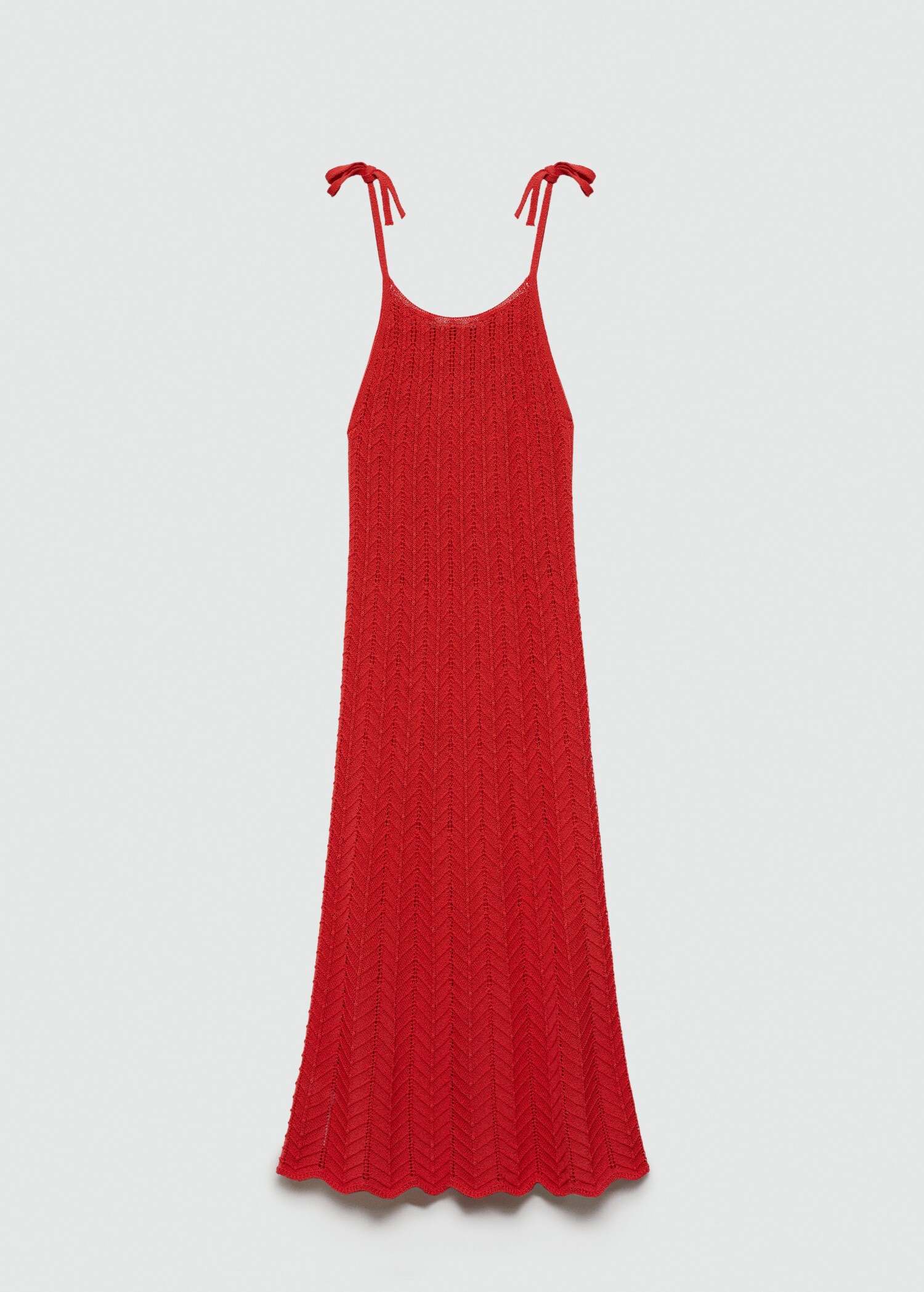 Robe maille ajourée nœuds - Article sans modèle