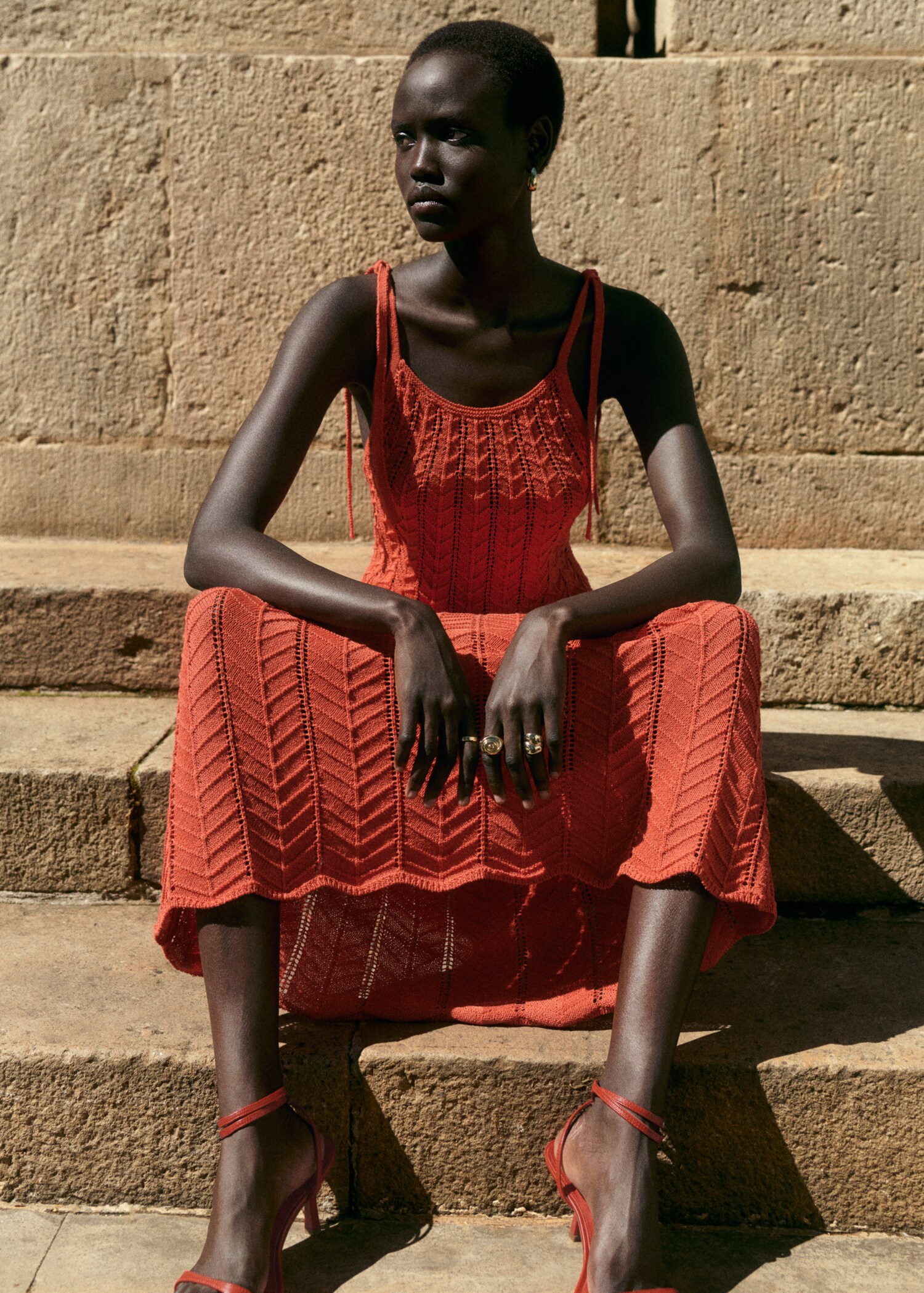 Robe maille ajourée nœuds - Détail de l'article 6