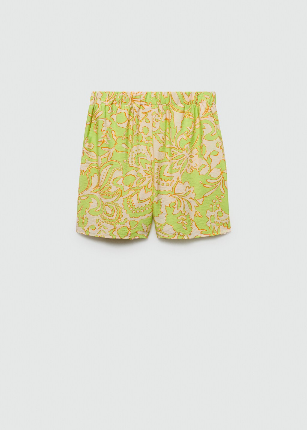Mango - Short d'ensemble à rayures - Bleu et blanc