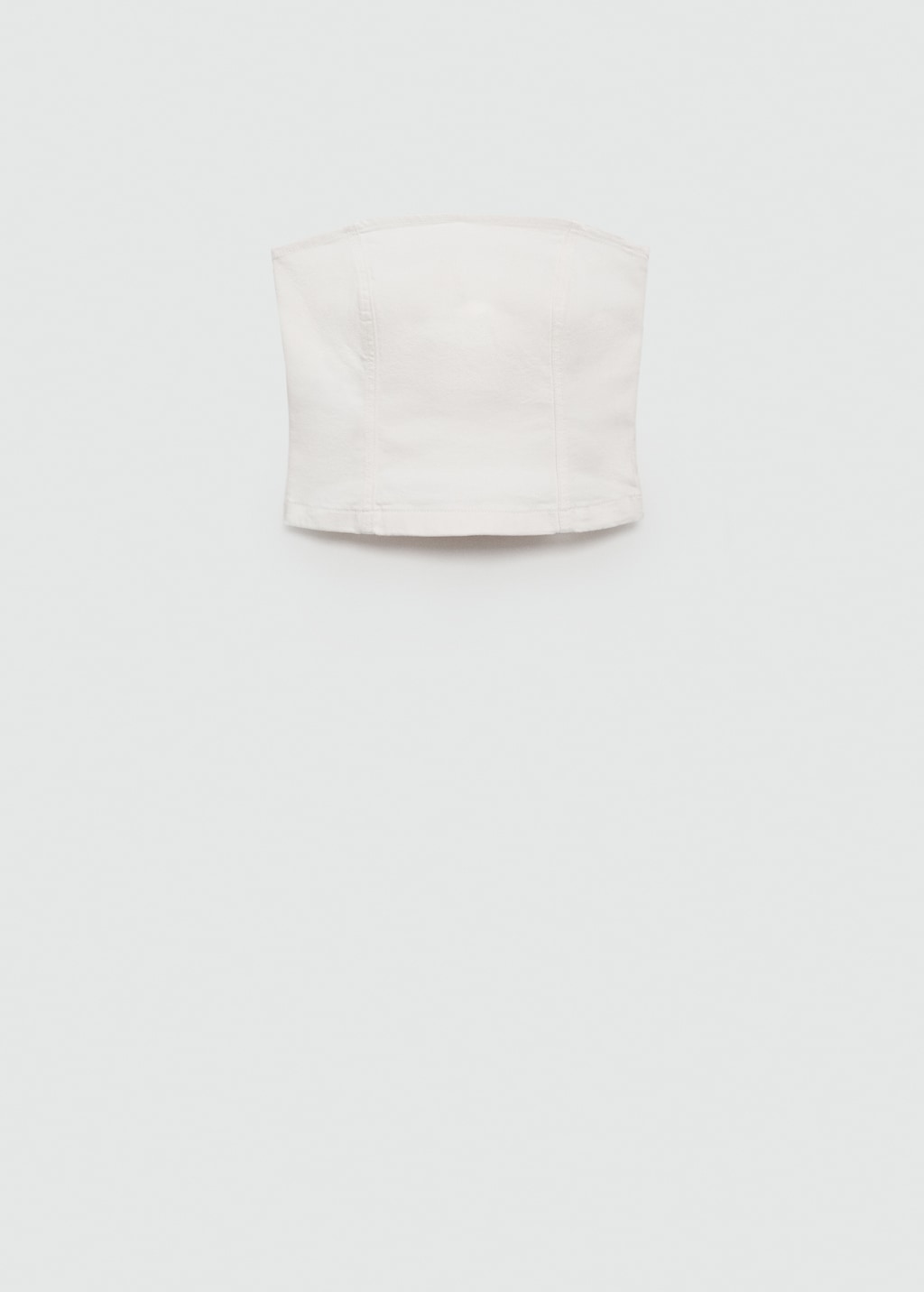 Denim strapless top - image 5
