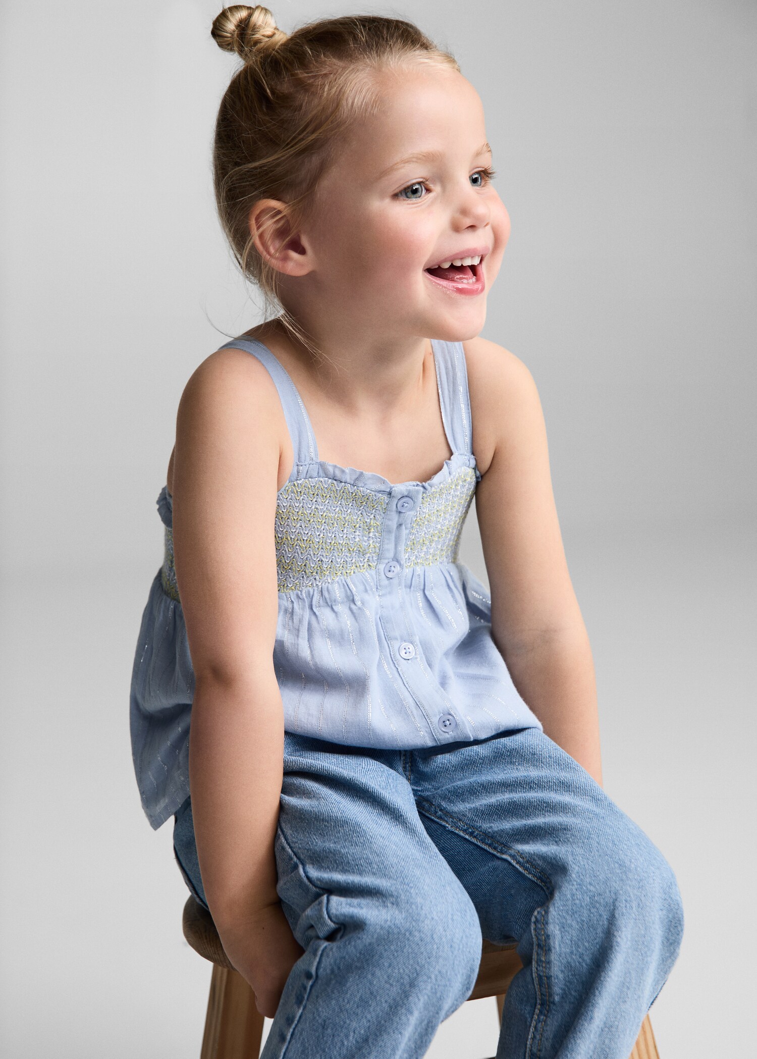 Embroidered cotton blouse - Medium plane